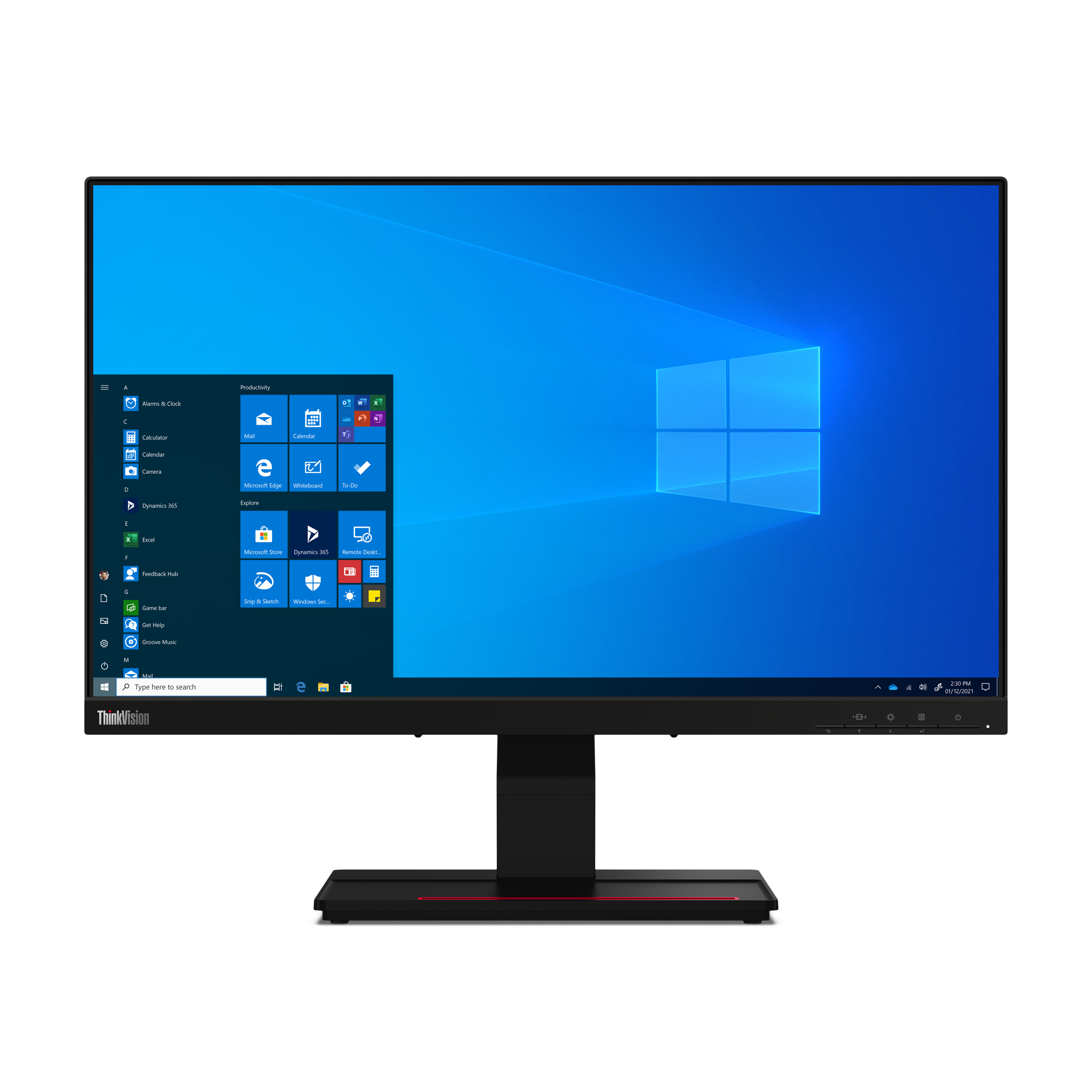 Lenovo ThinkVision T24t-20 monitor komputerowy 60,5 cm (23.8") 1920 x 1080 px Full HD LED Ekran dotykowy Pojemnościowy Czarny