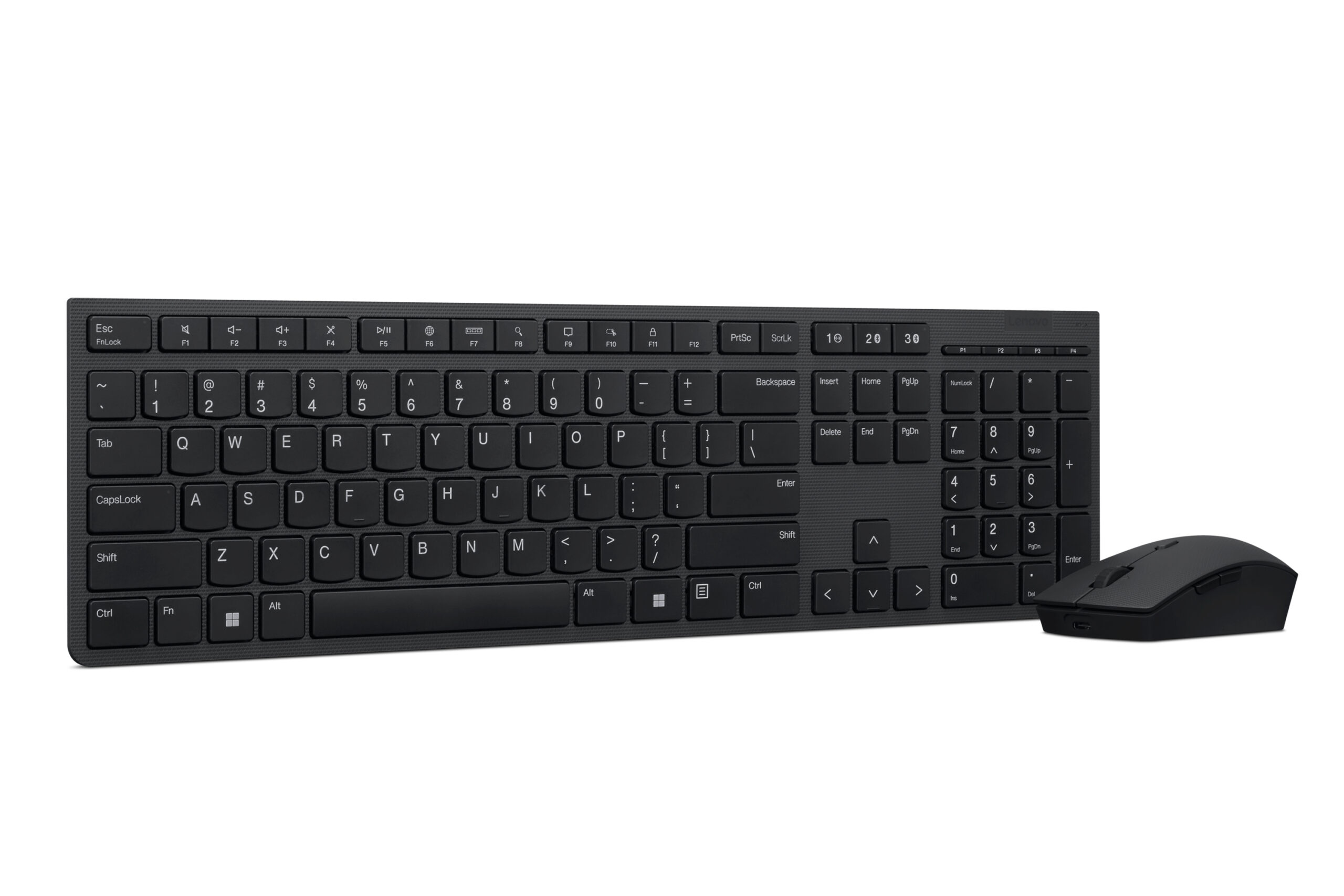 Lenovo 4X31K03931 klawiatura Dołączona myszka RF Wireless + Bluetooth US English Czarny - obrazek 5
