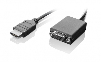 Lenovo HDMI / VGA 0,2 m Czarny - obrazek 2