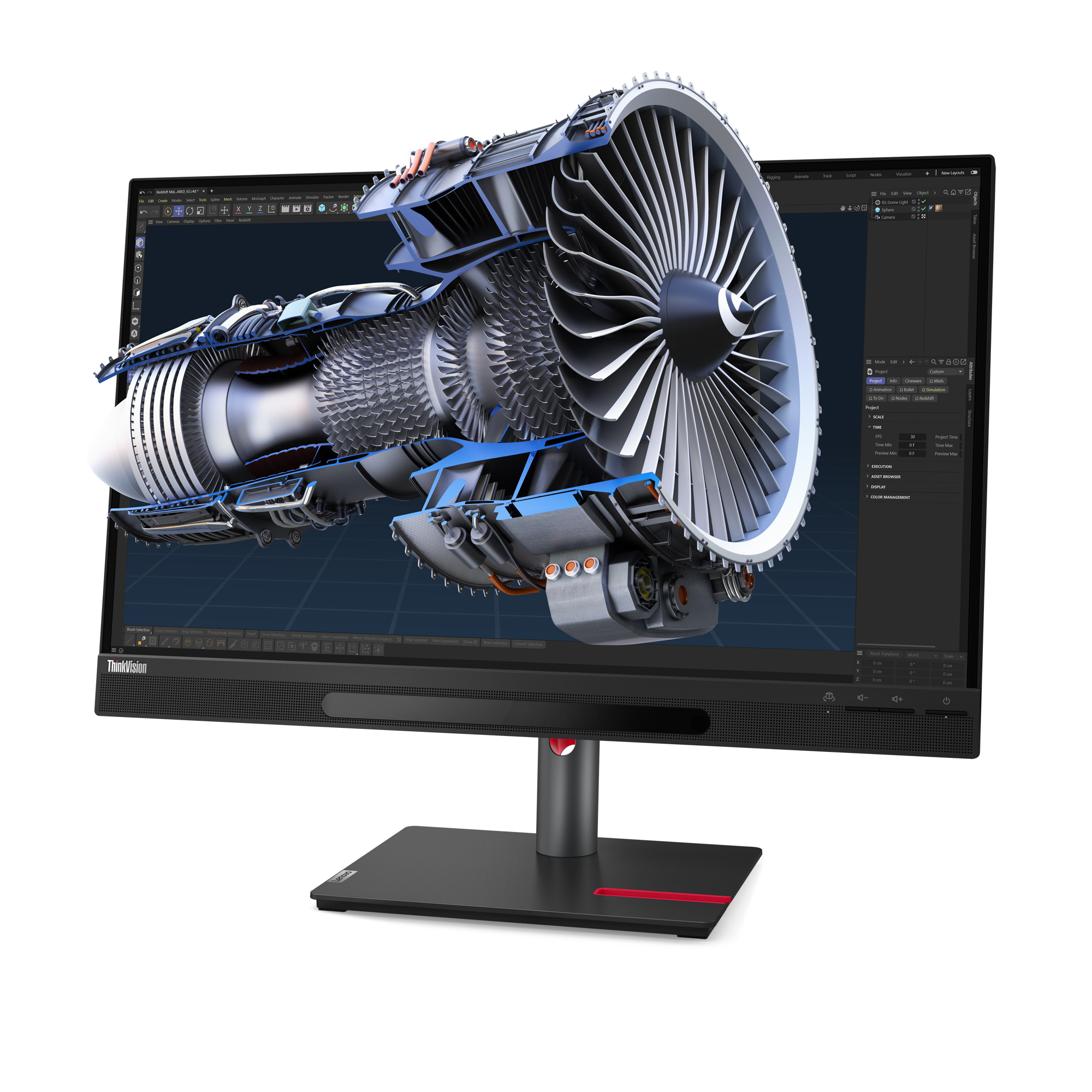Lenovo ThinkVision 27 3D monitor komputerowy 68,6 cm (27") 3840 x 2160 px 4K Ultra HD LED Czarny - obrazek 4