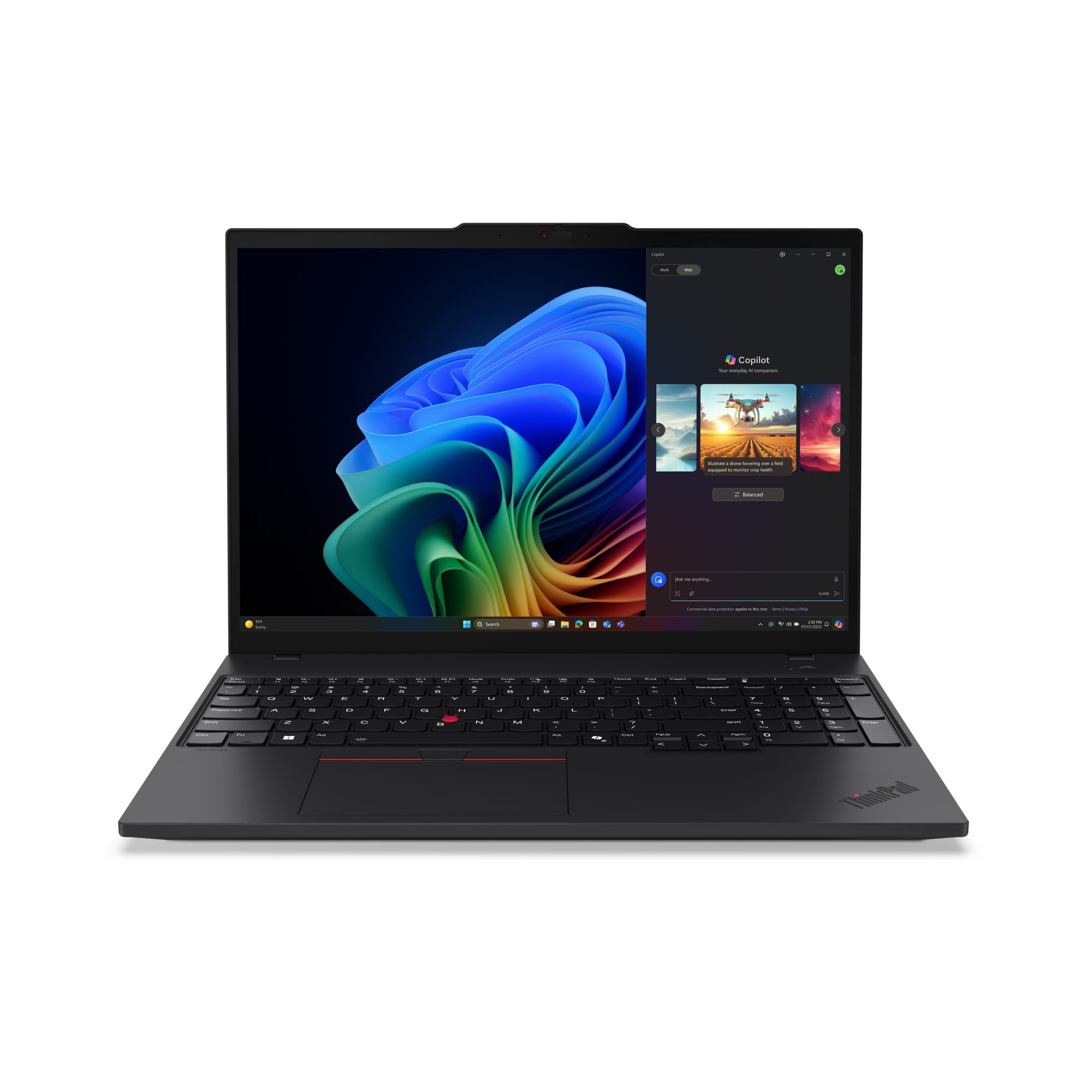 Lenovo ThinkPad T16 Gen 4 (AMD) Copilot+ PC AMD Ryzen AI 5 PRO PRO 340 Laptop 40,6 cm (16") WUXGA 32 GB DDR5-SDRAM 512 GB SSD Wi-Fi 7 (802.11be) Windows 11 Pro Węgierski Czarny