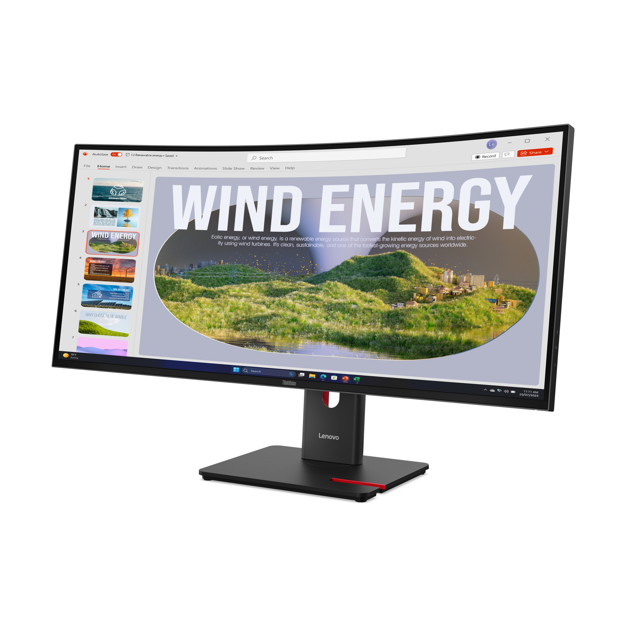 Monitor Lenovo ThinkVision T34WD-40 34" WQHD 120Hz z USB-C Docking 96W - obrazek 2
