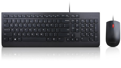 Lenovo 4X30L79894 klawiatura Dołączona myszka Biuro USB Francuski Czarny