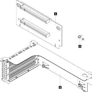 Lenovo ThinkSystem SR550/SR590/SR650 x16/x8 PCIe FH Riser 1 Kit Zestaw do montażu