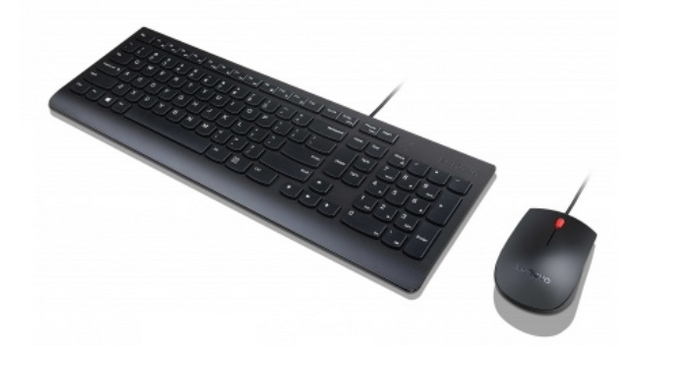 Lenovo Essential klawiatura Dołączona myszka Uniwersalne USB Włoski Czarny