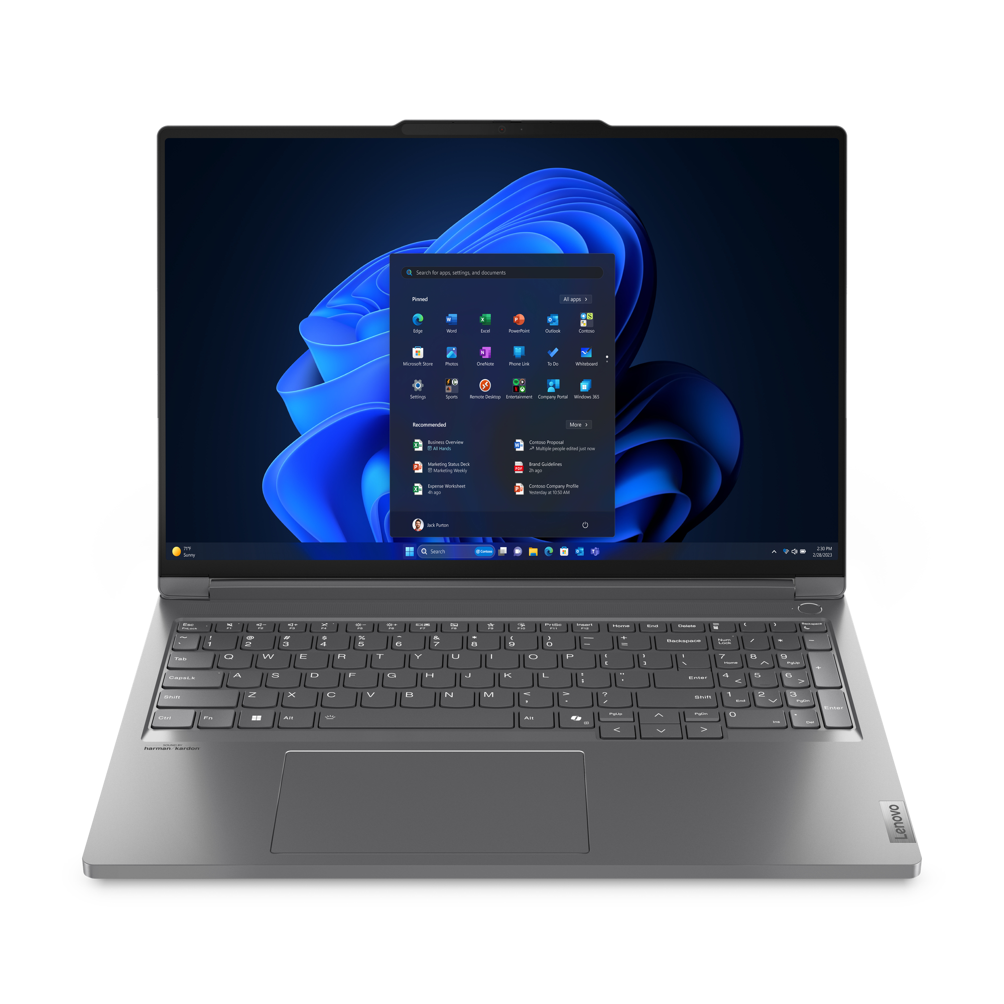 Lenovo ThinkBook 16p G5 IRX Intel® Core™ i7 i7-14650HX Laptop 40,6 cm (16") WQXGA 32 GB DDR5-SDRAM 1 TB SSD NVIDIA GeForce RTX 4060 Wi-Fi 6E (802.11ax) Windows 11 Pro Angielski Szary