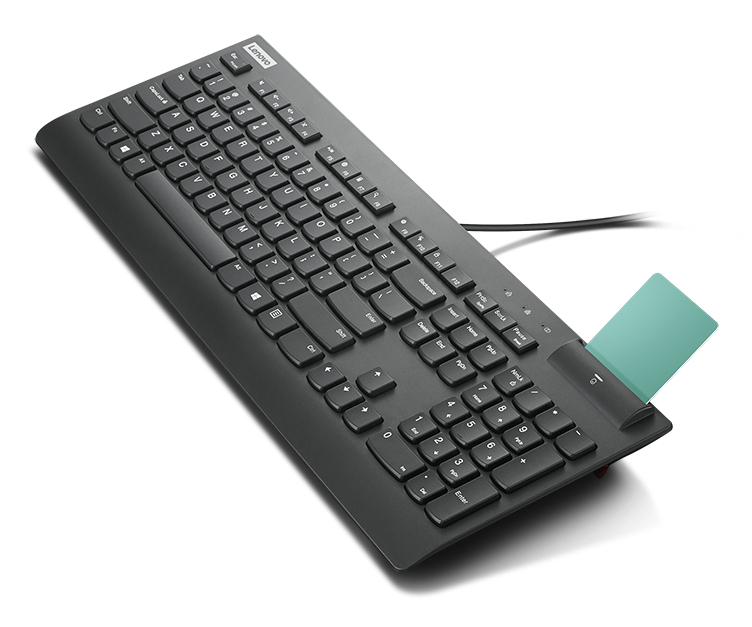 Lenovo Smartcard Wired Keyboard II AI - Klawiatura Przewodowa z Czytnikiem Smart Card - obrazek 2