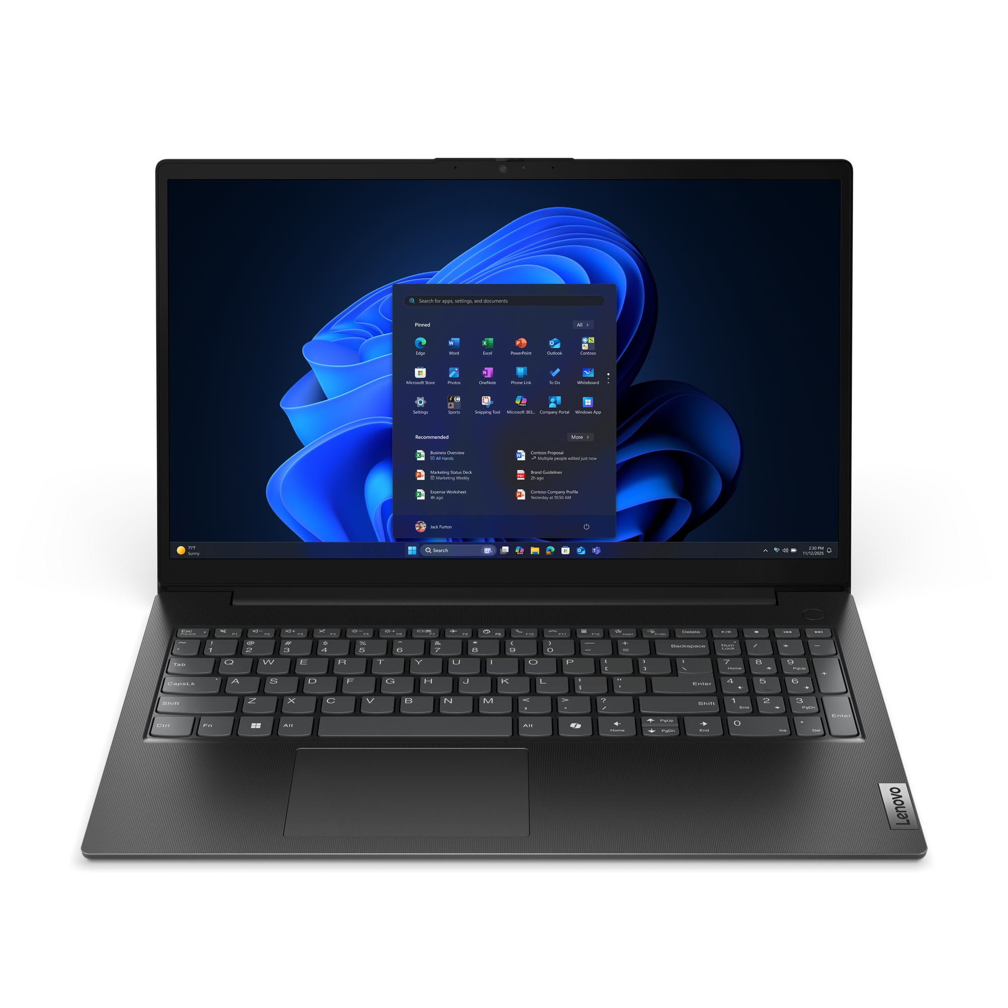 Lenovo V15 G6 ARP AMD Ryzen™ 5 150 Laptop 39,6 cm (15.6") Full HD 16 GB DDR5-SDRAM 512 GB SSD Wi-Fi 6 (802.11ax) Windows 11 Pro Niemiecki Czarny
