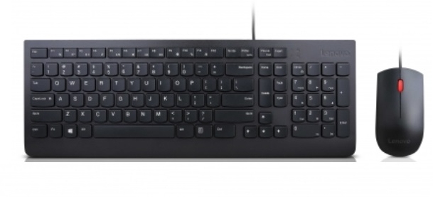 Lenovo 4X30L79891 klawiatura Dołączona myszka Uniwersalne USB QWERTZ Czeski Czarny