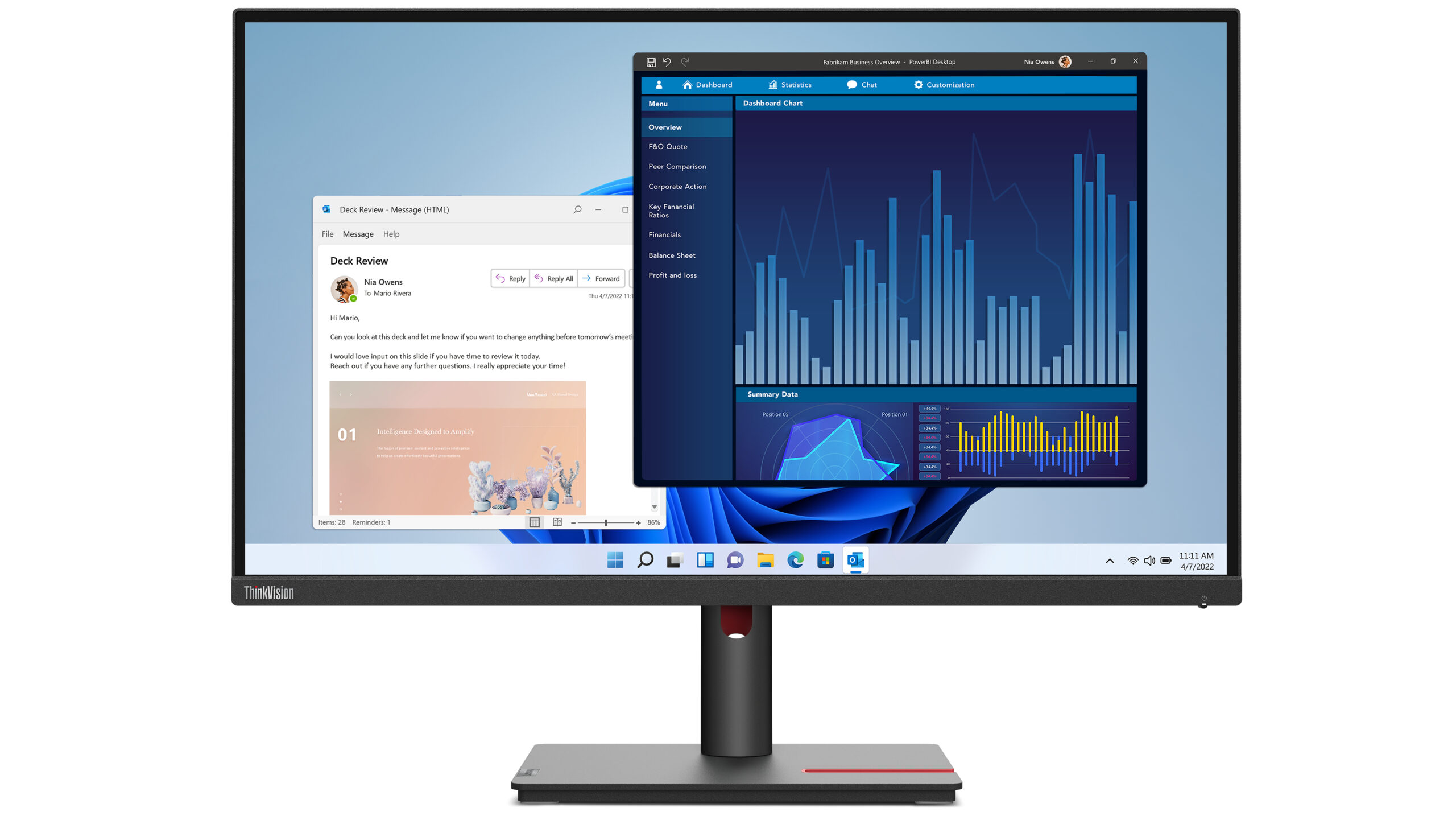 Lenovo ThinkVision T27p-30 - Monitor 27" 4K UHD LED - obrazek 5