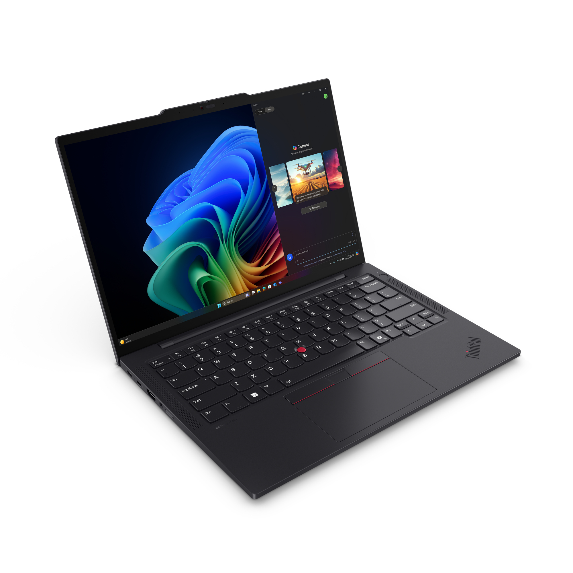 Lenovo ThinkPad T14s Gen 6 (AMD) Copilot+ PC AMD Ryzen AI 7 350 Laptop 35,6 cm (14") WUXGA 32 GB LPDDR5x-SDRAM 1 TB SSD Wi-Fi 7 (802.11be) Windows 11 Pro Niemiecki Czarny - obrazek 4
