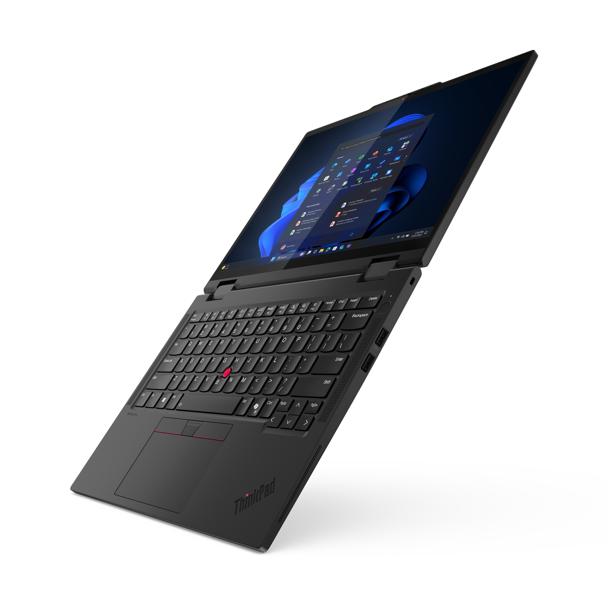 Lenovo ThinkPad T14s 2-in-1 Gen 1 Intel Core Ultra 5 225U Hybryda (2w1) 35,6 cm (14") Ekran dotykowy WUXGA 16 GB LPDDR5x-SDRAM 512 GB SSD Wi-Fi 6E (802.11ax) Windows 11 Pro Niemiecki Czarny - obrazek 4