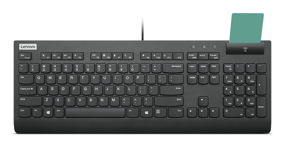 Lenovo Smartcard Wired Keyboard II AI - Klawiatura Przewodowa z Czytnikiem Smart Card