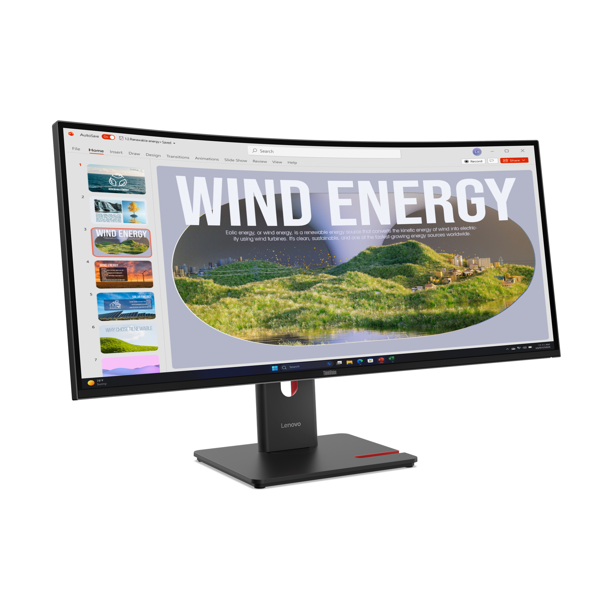 Monitor Lenovo ThinkVision T34WD-40 34" WQHD 120Hz z USB-C Docking 96W - obrazek 4