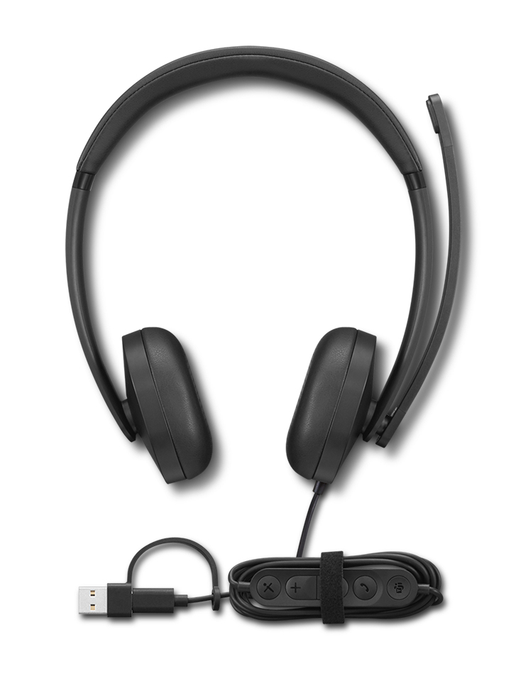 Lenovo VoIP Headset 5000 - Przewodowy zestaw słuchawkowy USB-C do zastosowań profesjonalnych - obrazek 3
