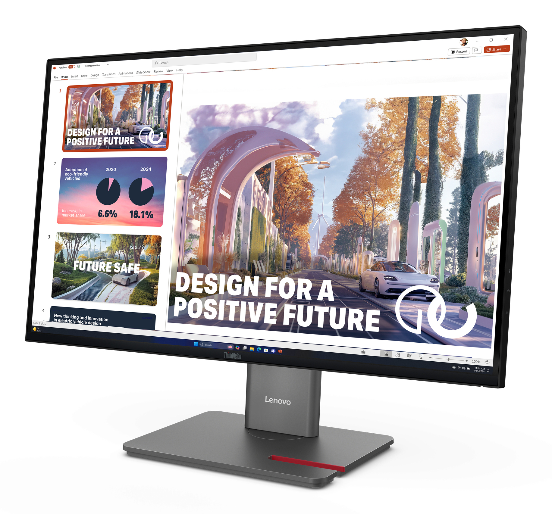 Monitor Lenovo ThinkVision P27QD-40 27" QHD IPS 120Hz z USB-C Dock - obrazek 2