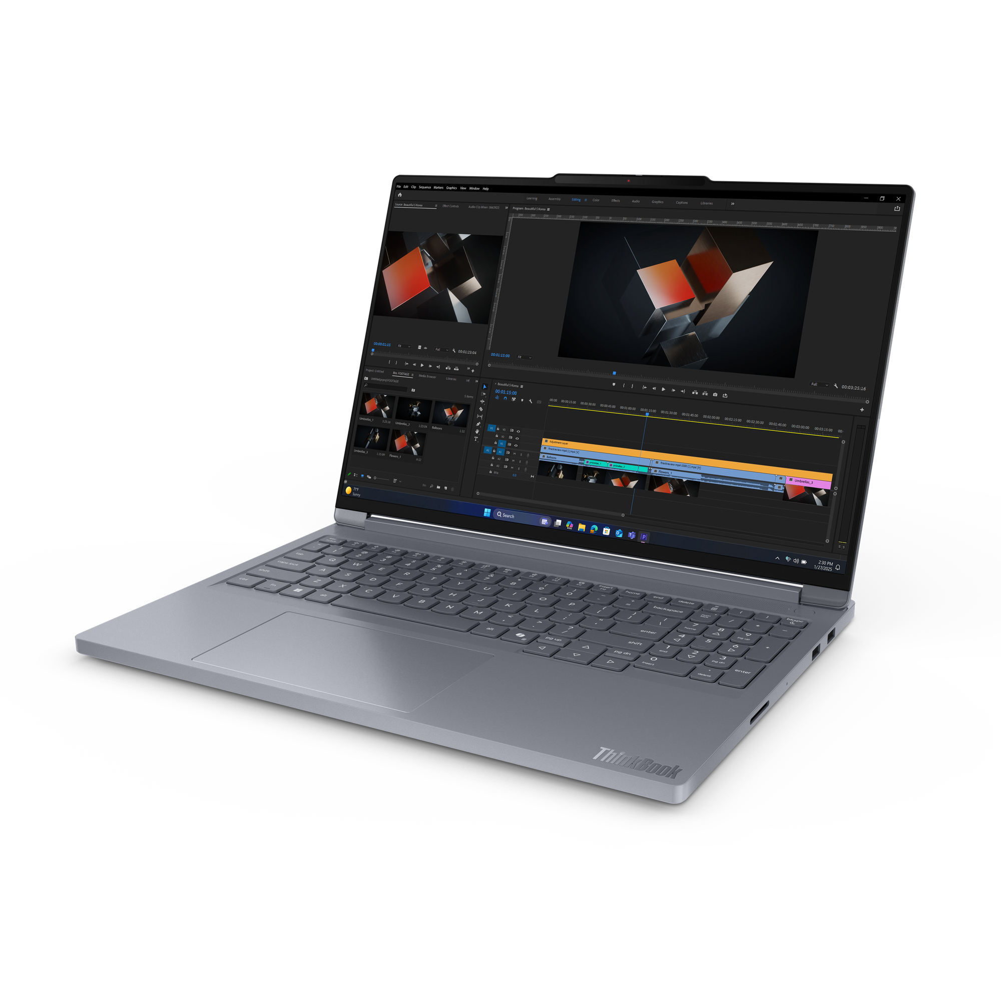 Lenovo ThinkBook 16p G6 ADR AMD Ryzen™ 9 8940HX Laptop 40,6 cm (16") WQXGA 32 GB DDR5-SDRAM 1 TB SSD NVIDIA GeForce RTX 5060 Wi-Fi 7 (802.11be) Windows 11 Pro Włoski Szary - obrazek 3