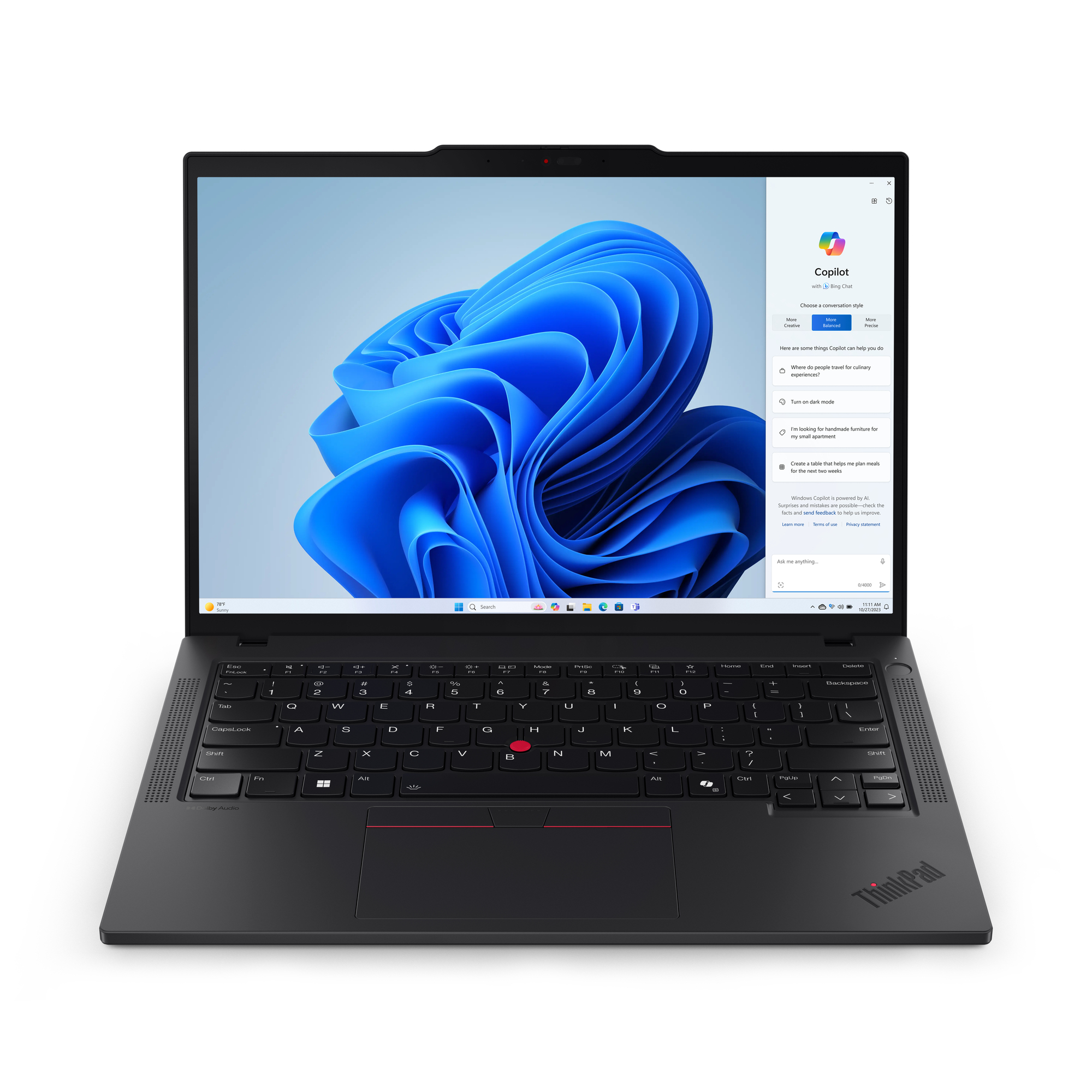 Lenovo ThinkPad T14 Gen 5 (AMD) AMD Ryzen™ 7 PRO 8840U Laptop 35,6 cm (14") WUXGA 16 GB DDR5-SDRAM 512 GB SSD Wi-Fi 6E (802.11ax) Windows 11 Pro Angielski Czarny