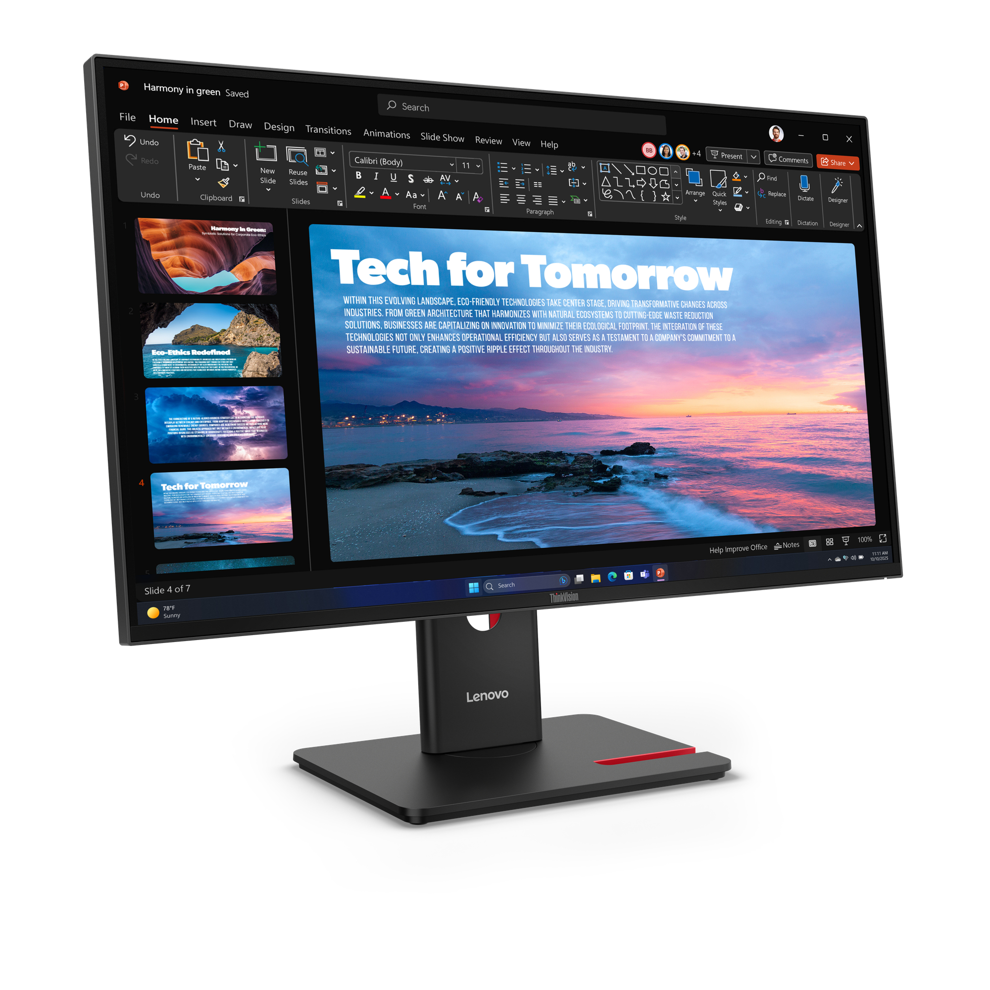 Lenovo Monitor ThinkVision T27QD-40 27" IPS QHD 120Hz - obrazek 3