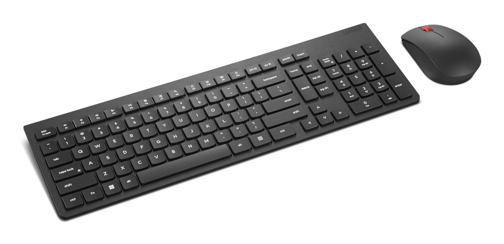 Lenovo 4X31N50708 klawiatura Dołączona myszka Uniwersalne RF Wireless QWERTY US English Czarny - obrazek 3