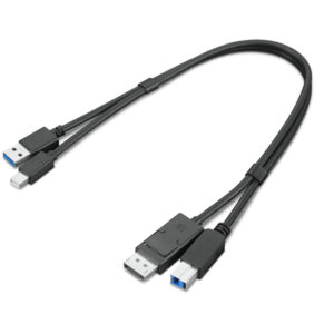 Lenovo 4X91D11453 kabel USB USB 3.2 Gen 1 (3.1 Gen 1) 0,43 m USB A USB B Czarny