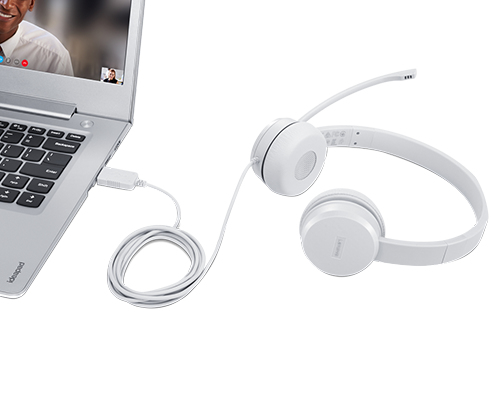 Lenovo GXD1E71385 słuchawki/zestaw słuchawkowy Przewodowa Nadgarstek Połączenia/muzyka USB Typu-A Szary - obrazek 3