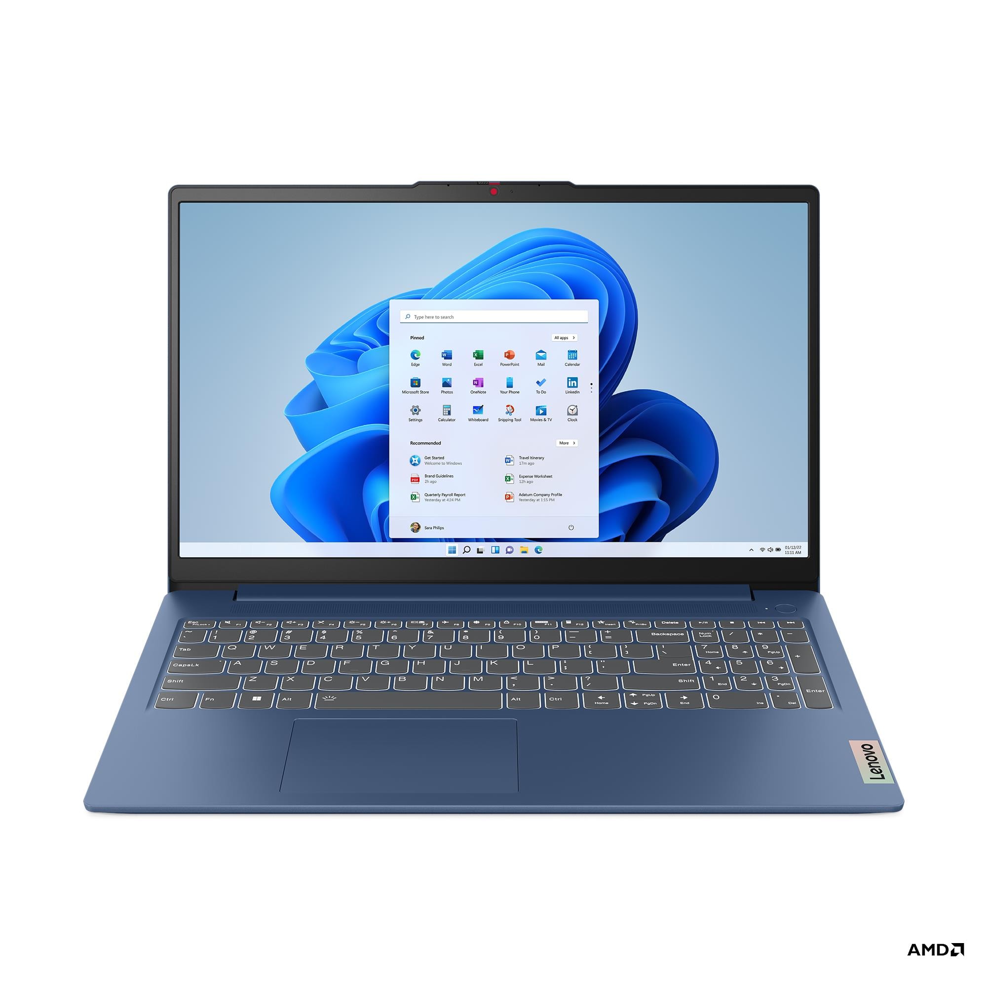 LENOVO IdeaPad Slim 3 AMD Ryzen 5 7530U 15.6inch FHD AG 8GB DDR4 512GB SSD M.2 NVME UMA 2X2AC + BT NOOS Abyss Blue (P) - obrazek 4