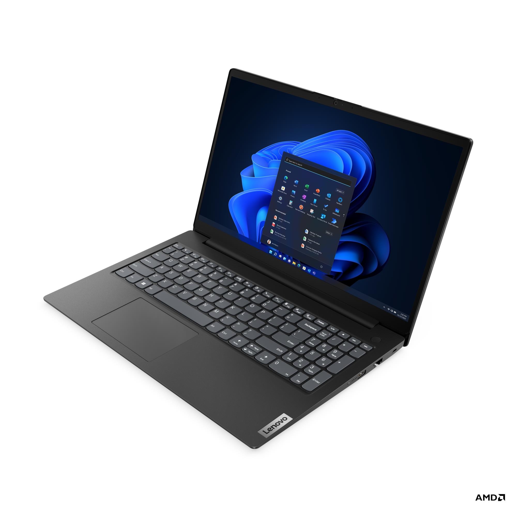 Lenovo V15 G4 AMN, AMD Ryzen™ 3 7320U (2.40GHz, 4MB), 15.6" FHD Bezdotykowy, 16.0GB, 1x512GB SSD M.2 2242 PCIe Gen4 TLC, Czarny Biznesowy, AMD Radeon™ 610M, Wi- - obrazek 2