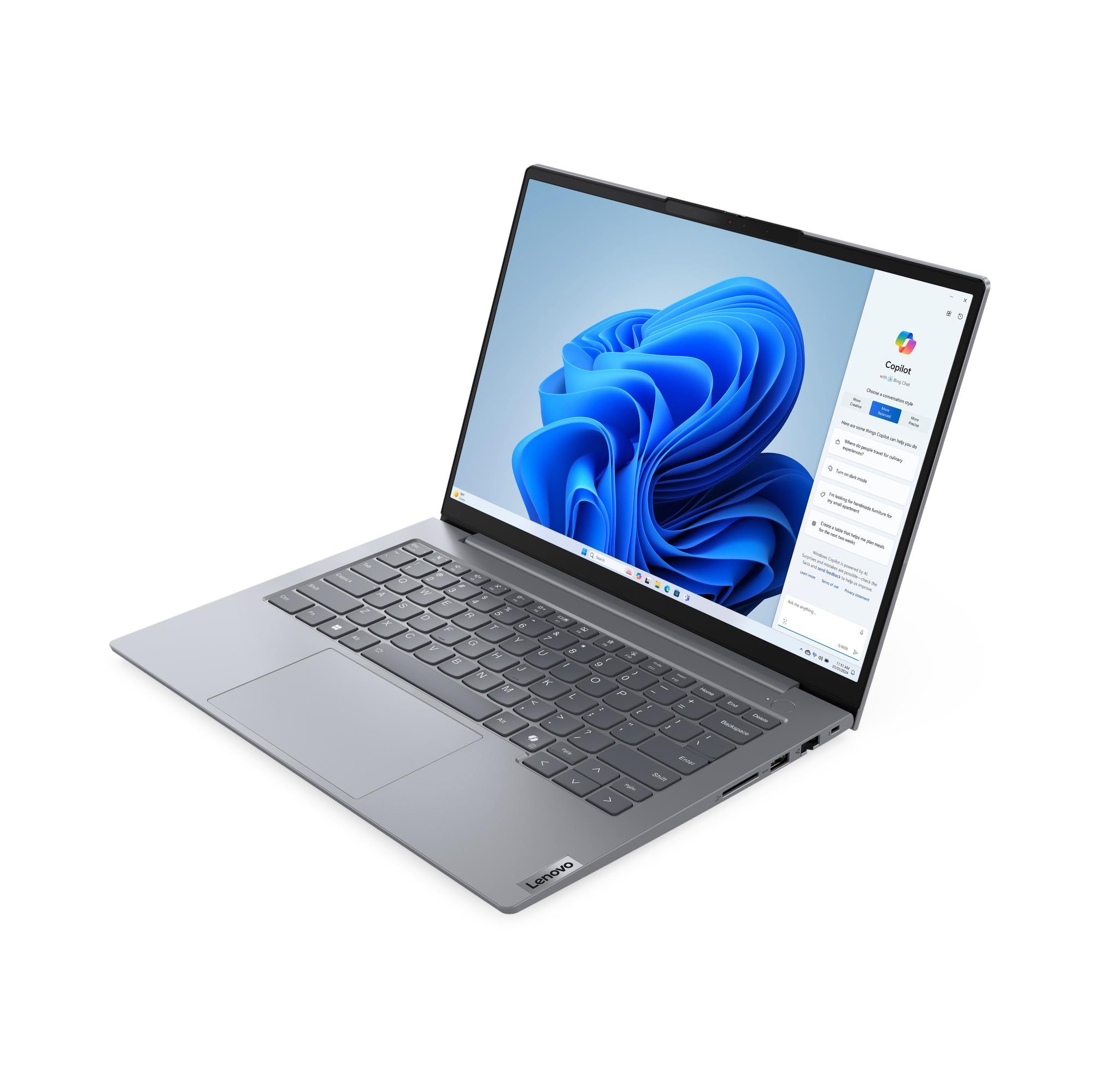 Lenovo ThinkBook 14 Gen 7 (14" AMD), AMD Ryzen™ 5 7535HS, W11P64 HUN/ENG, 16.0GB, 1x512GB SSD M.2 2242 PCIe Gen4 TLC, Szary Arktyczny, 1080P FHD Hybrydowy, 3 Og - obrazek 2