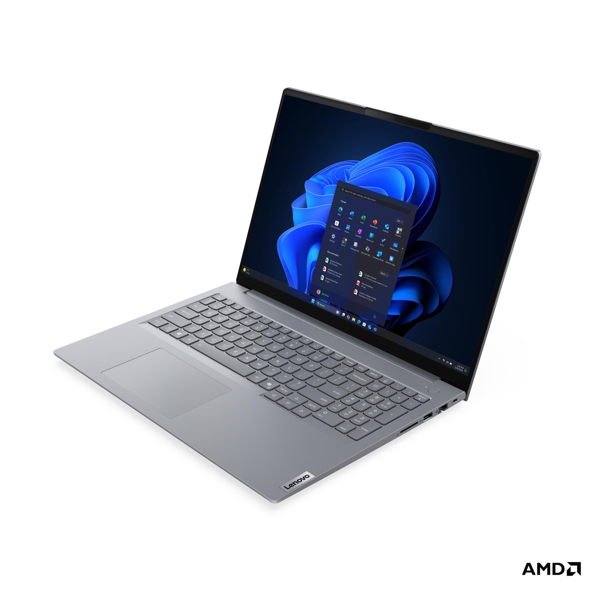 Lenovo ThinkBook 16 Gen 9 (16" AMD), AMD Ryzen™ 7 250 (3.30GHz, 16MB), 16" WUXGA Bezdotykowy, 32.0GB, 1x512GB SSD M.2 2242 PCIe Gen4 QLC, AMD Radeon™ 780M, 1080 - obrazek 2