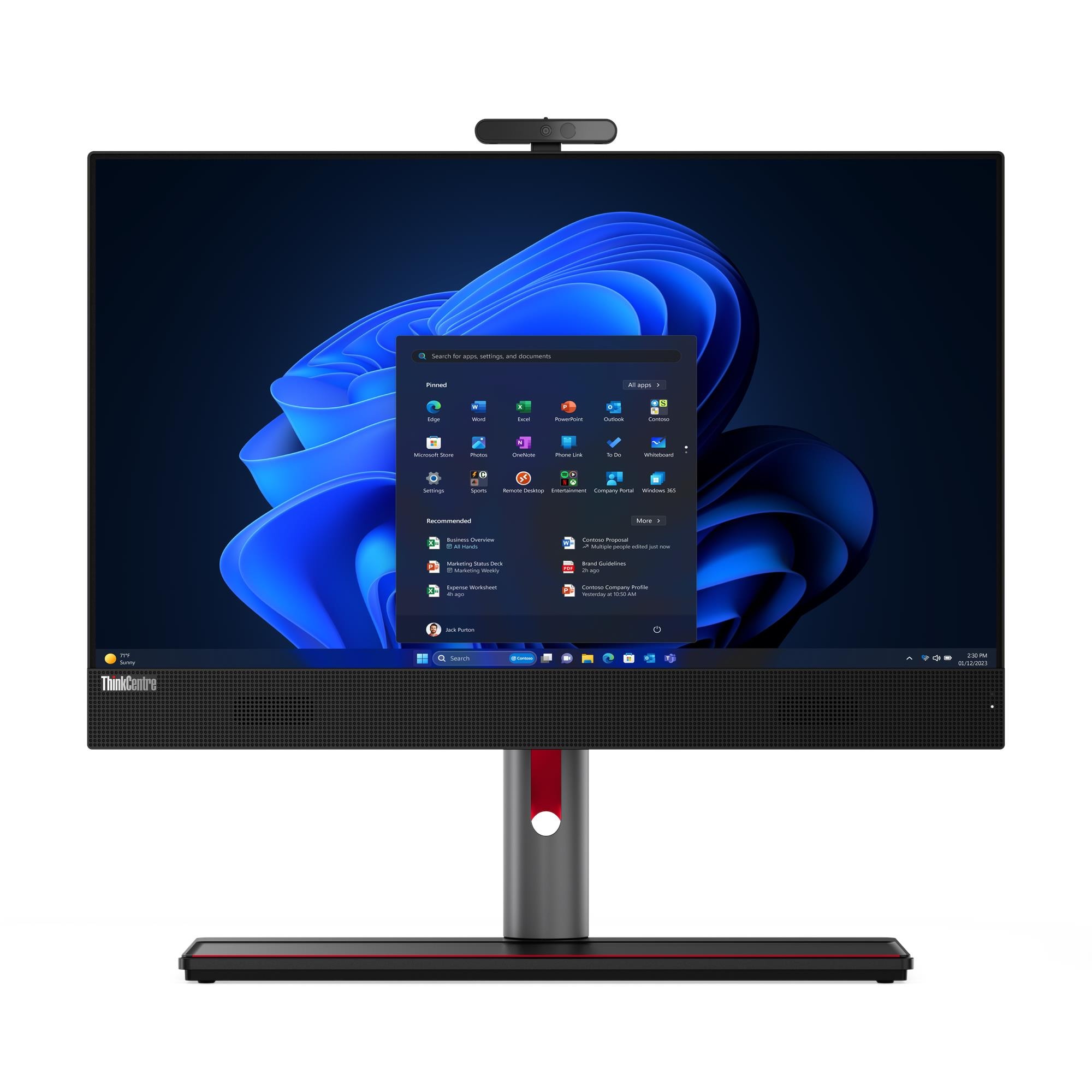 ThinkCentre M90a G5 AiO 23,8" FHD Core i5-14500 VP 16GB 1TB DVDRW WiFi 6e BT Full Function W11P 3Y Onsite 1Y Premier - obrazek 3