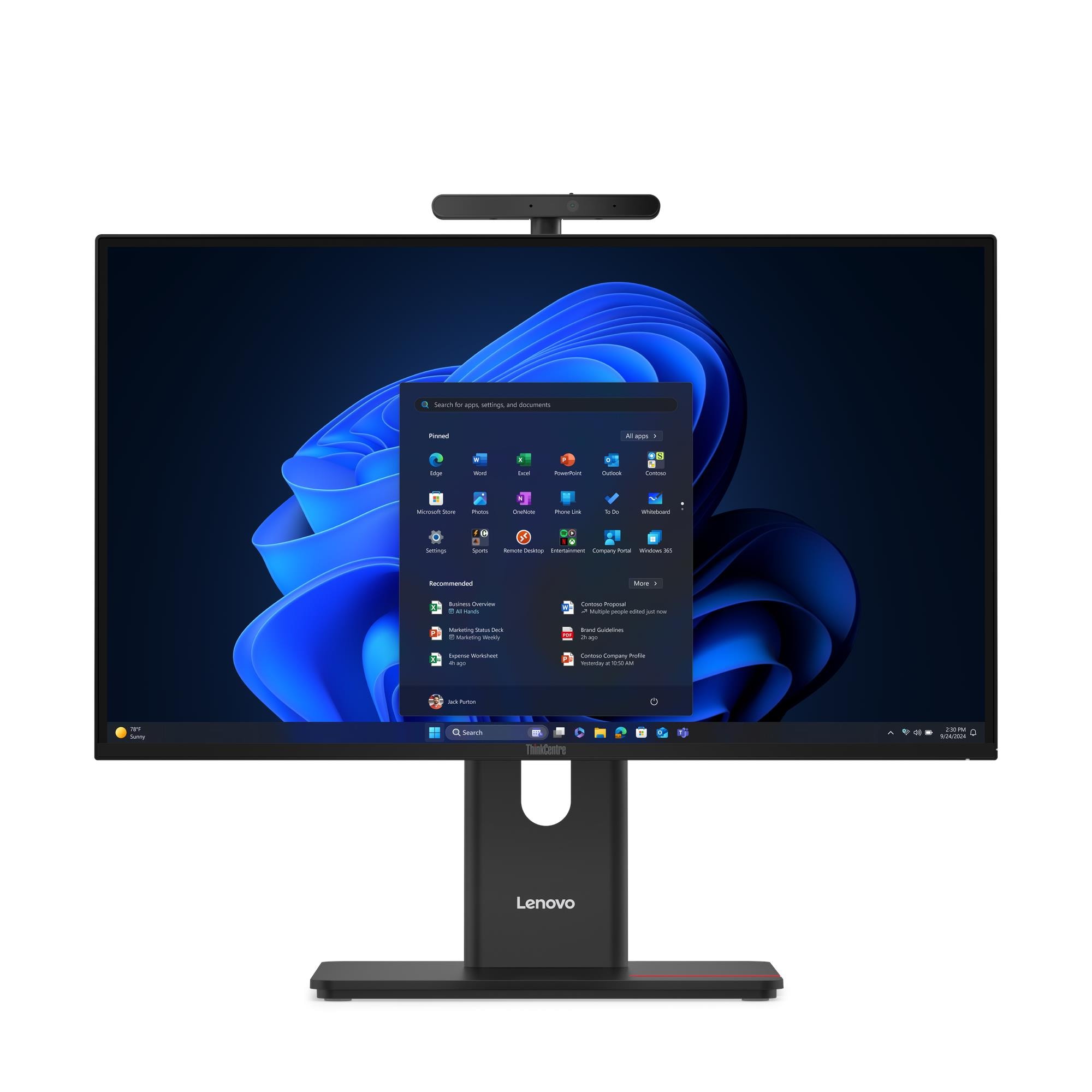 ThinkCentre M90a G6 AiO 23,8" FHD Ultra 7 265 VP 32GB 1TB RTX 4050 6GB WiFi 6e BT Full Function W11P 3Y Onsite 1Y Premier - obrazek 3