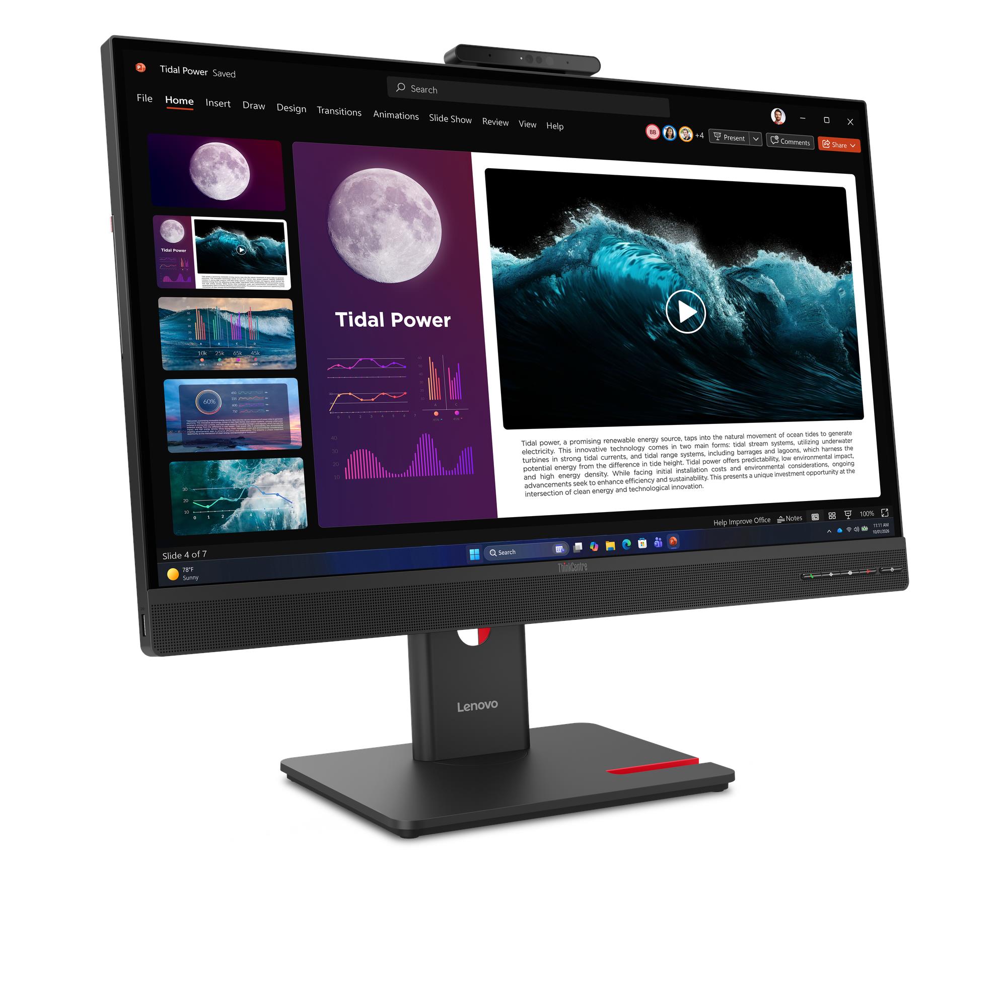 Monitor Lenovo ThinkVision TIO27 G7 27" QHD IPS z wbudowaną kamerą i USB HUB
