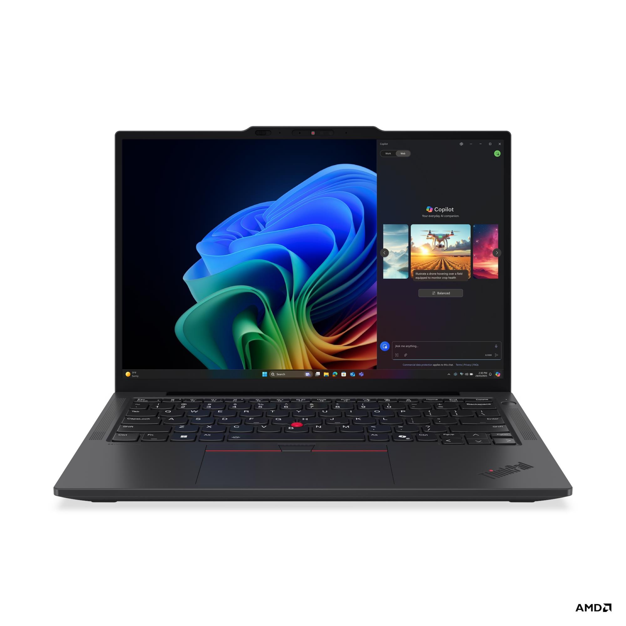 Lenovo ThinkPad X13 AMD G6, AMD Ryzen™ AI 7 PRO 350, 13.3" WUXGA Bezdotykowy, W11P64 CZ/SK/EN, 32.0GB, 1x1TB SSD, NFC, RW350R-GL 5G, 4 Ogniwa Li-ion 54.7Wh, 3-l - obrazek 2