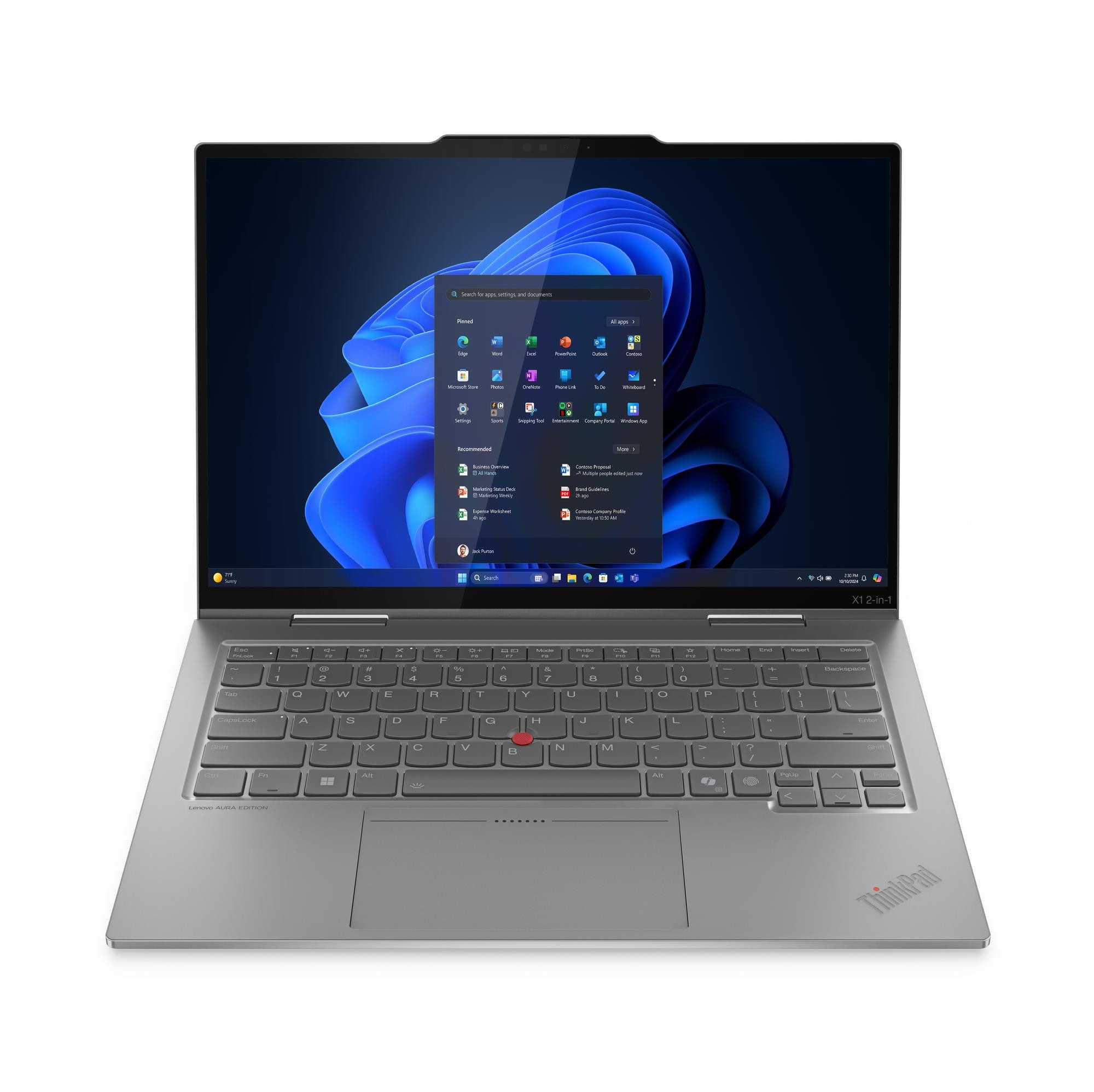 Lenovo ThinkPad X1 2-w-1 G10, Intel® Core™ Ultra 7 258V, 14" 2.8K Dotykowy, W11P64 CZ/SK/EN, 32.0GB, 1x2TB SSD, QuectelRM520NGL, Intel®BE201vPro, 3 Ogniwa Li-io