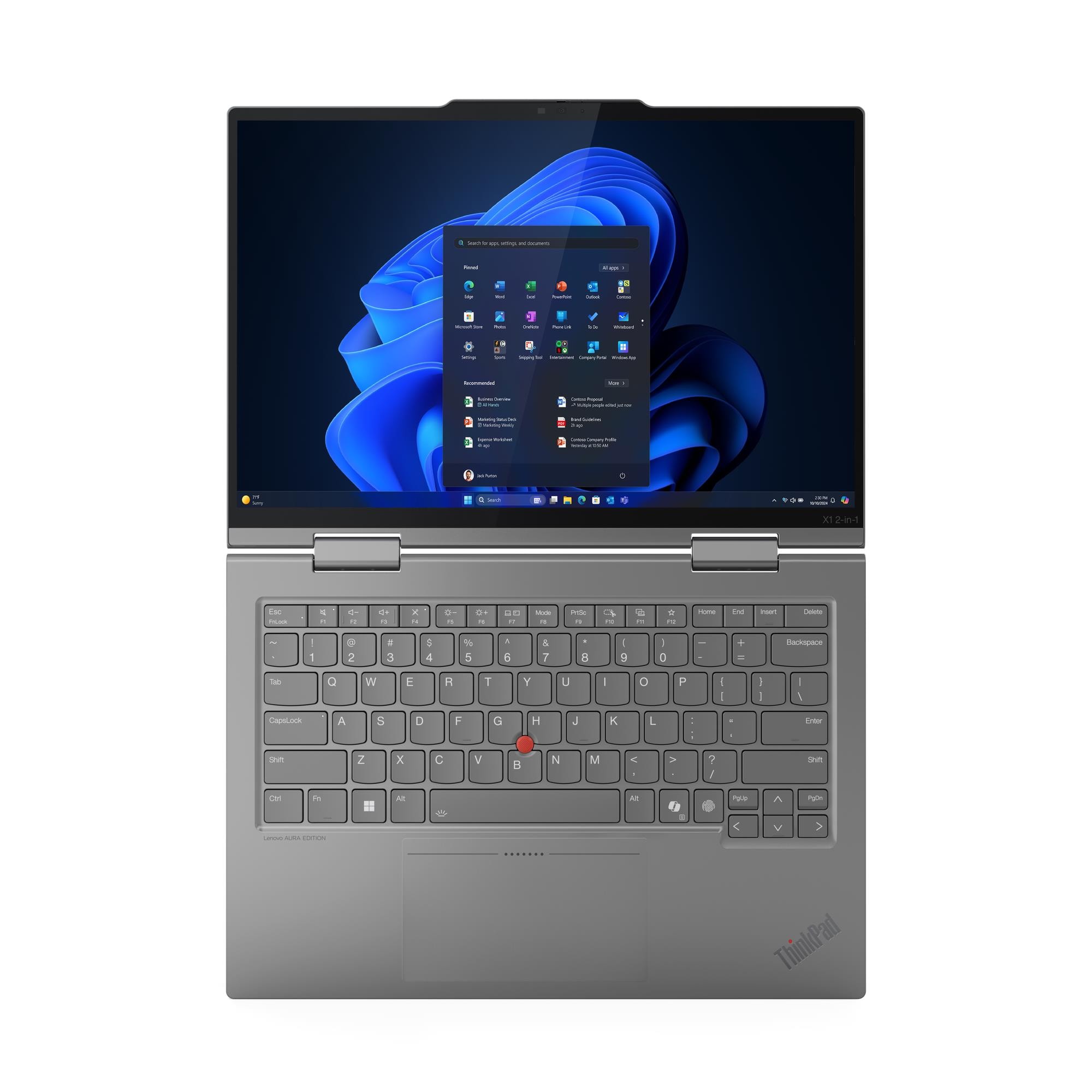Lenovo ThinkPad X1 2-w-1 G10, Intel® Core™ Ultra 7 258V, 14" 2.8K Dotykowy, W11P64 US/UK_ENG, 32.0GB, 1x2TB SSD, QuectelRM520NGL, Intel®BE201vPro, 3 Ogniwa Li-i - obrazek 5