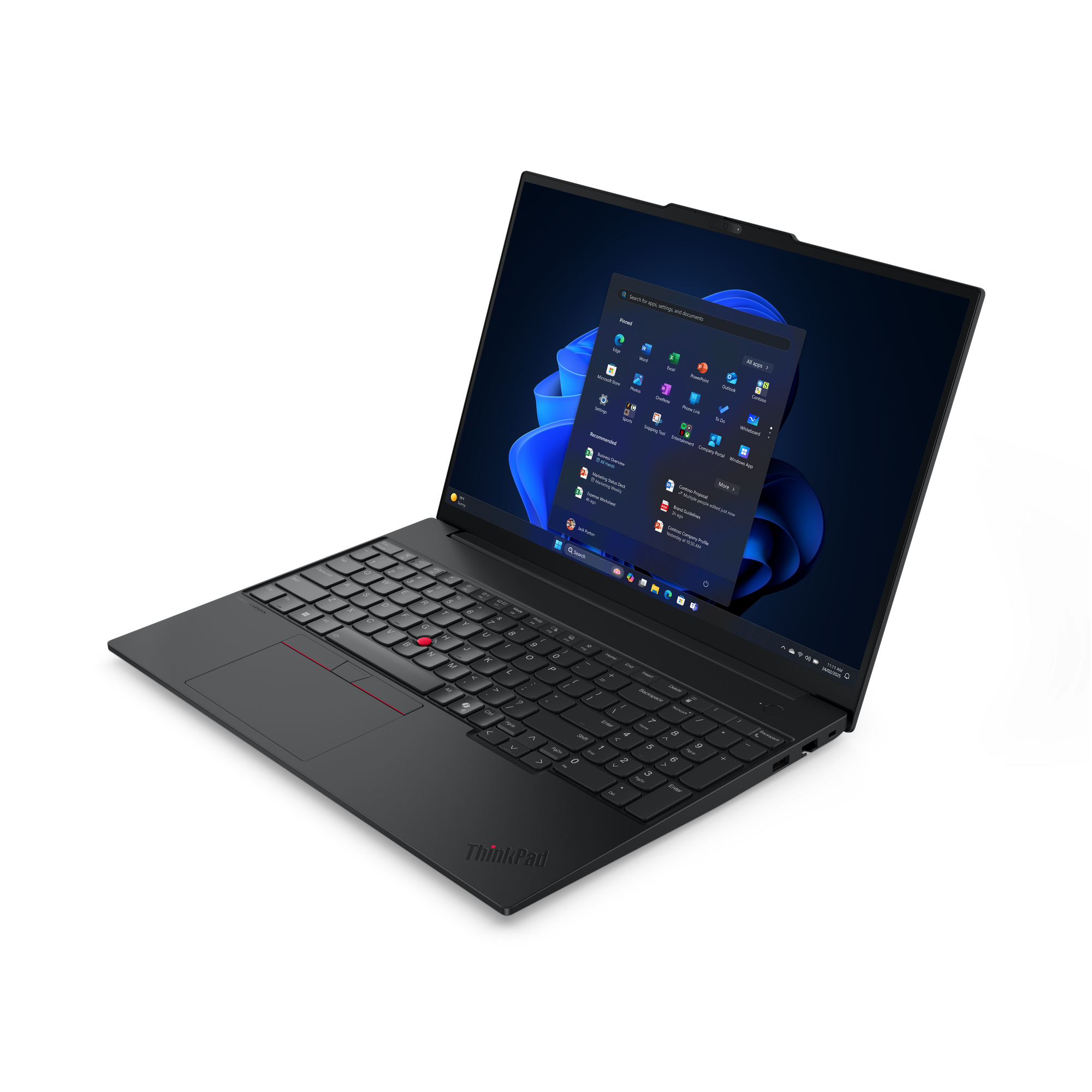 Lenovo ThinkPad E16 Gen 3 (Intel) Copilot+ PC Intel Core Ultra 7 256V Laptop 40,6 cm (16") WQXGA 16 GB LPDDR5x-SDRAM 512 GB SSD Wi-Fi 6E (802.11ax) Węgierski Czarny - obrazek 2