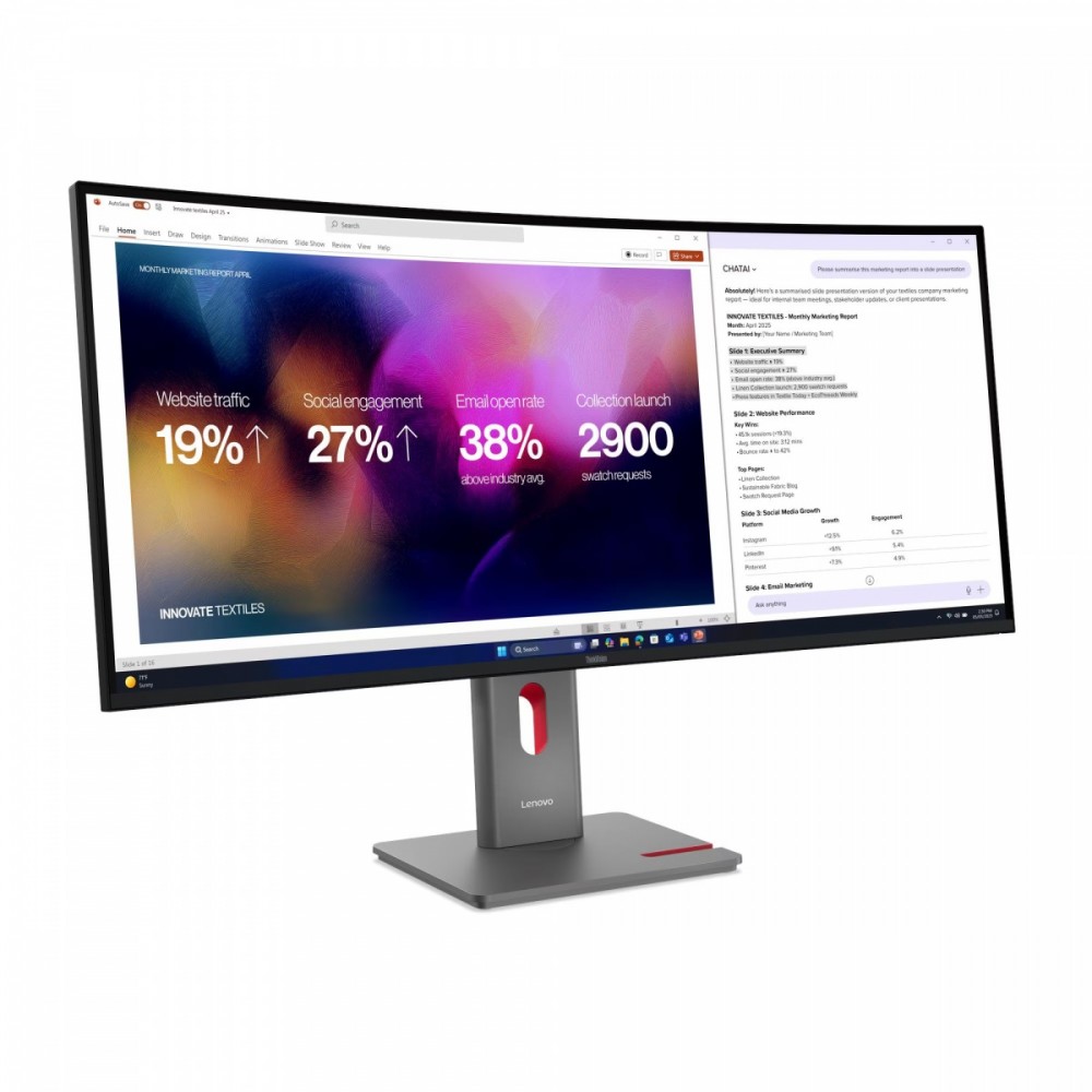 Lenovo Monitor ThinkVision P40WD-40 40" IPS 5K WUHD 120Hz Thunderbolt 4 - obrazek 2