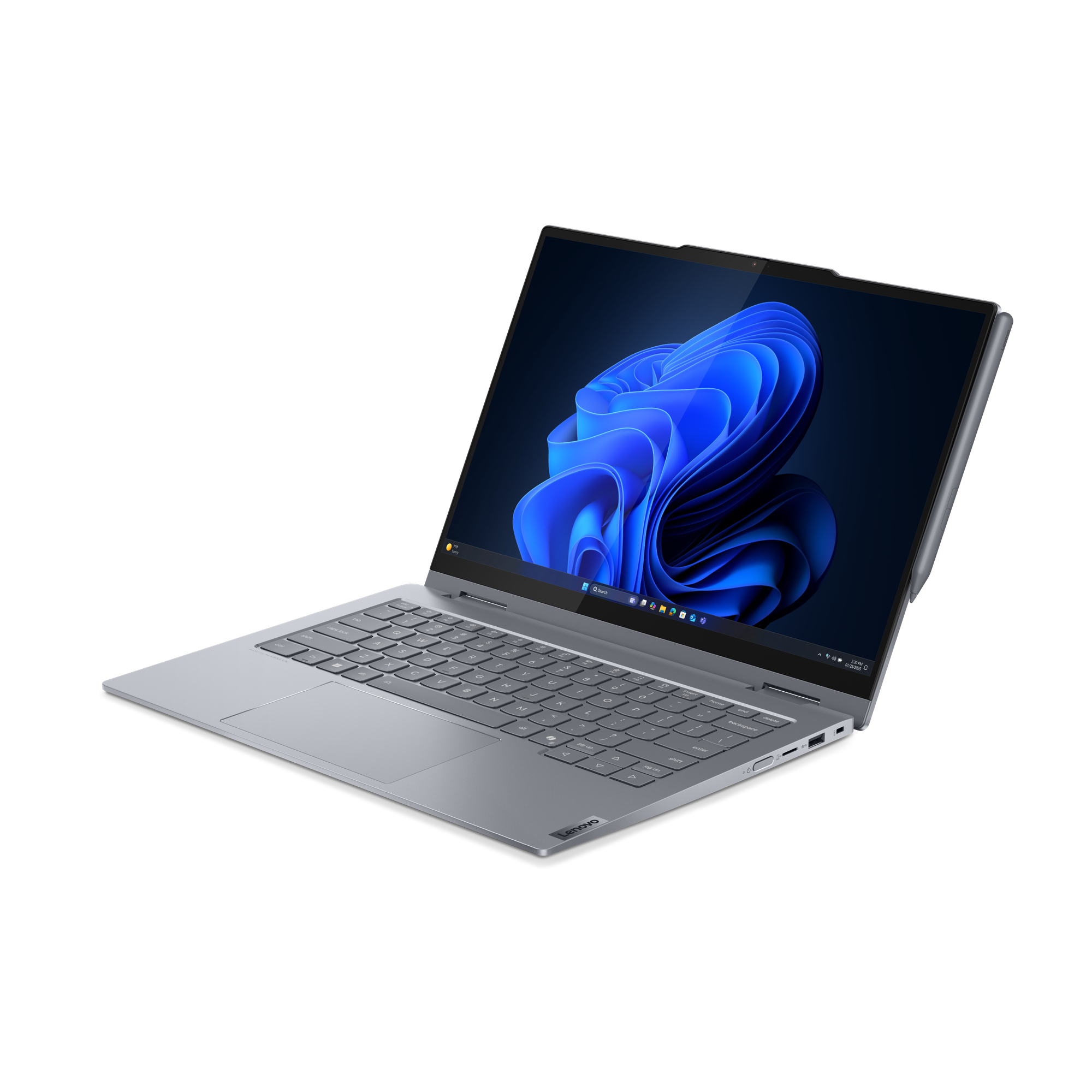 Lenovo ThinkBook 14 2-in-1 G5 IAU Intel Core Ultra 5 225U Hybryda (2w1) 35,6 cm (14") Ekran dotykowy WUXGA 16 GB DDR5-SDRAM 512 GB SSD Wi-Fi 6E (802.11ax) Windows 11 Pro Skandynawia Szary - obrazek 4