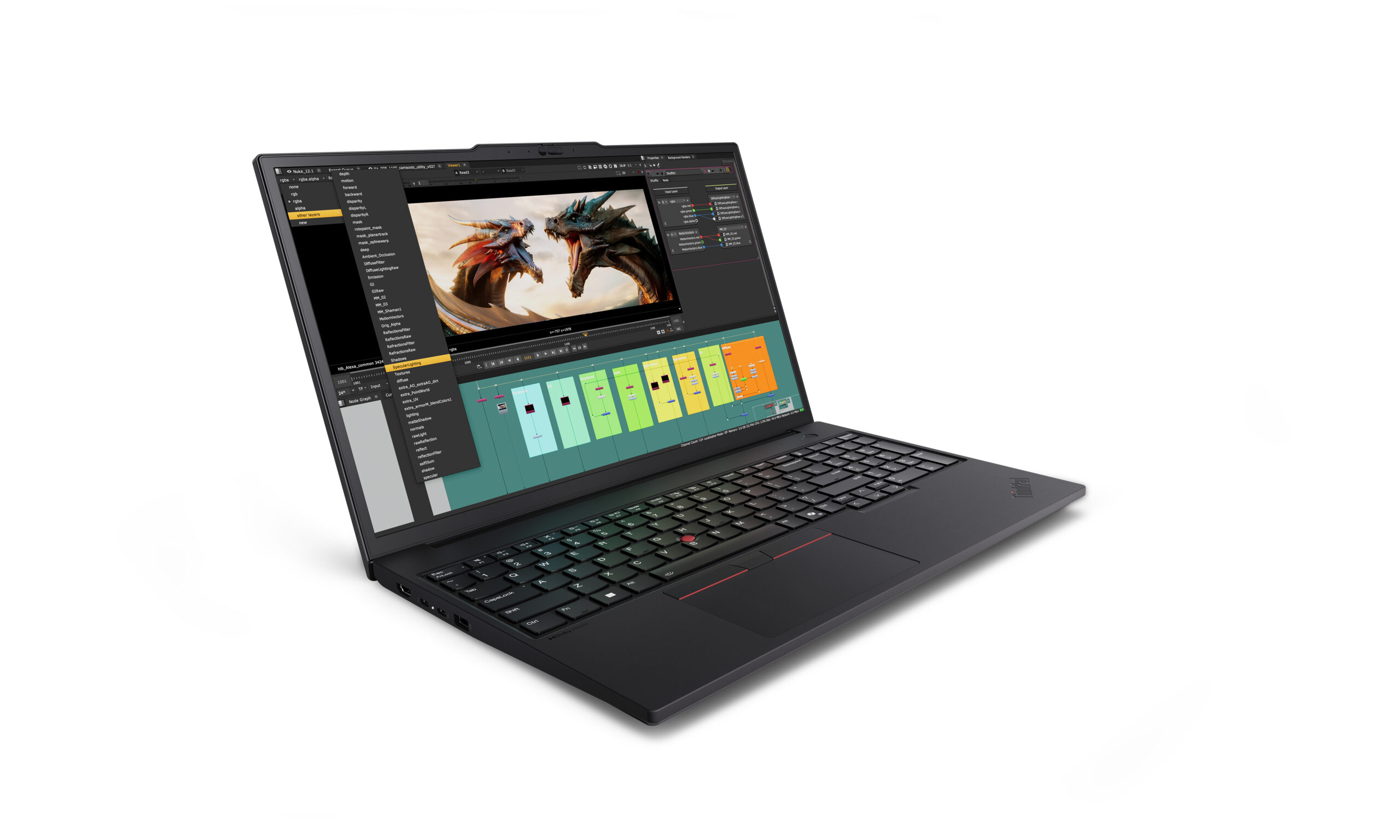 Lenovo ThinkPad 21RS004NGE notebook/laptop Intel Core Ultra 7 255H Mobilna stacja robocza 40,6 cm (16") WUXGA 32 GB DDR5-SDRAM 512 GB SSD NVIDIA RTX PRO 1000 Blackwell Wi-Fi 7 (802.11be) Windows 11 Pro Niemiecki Czarny - obrazek 4