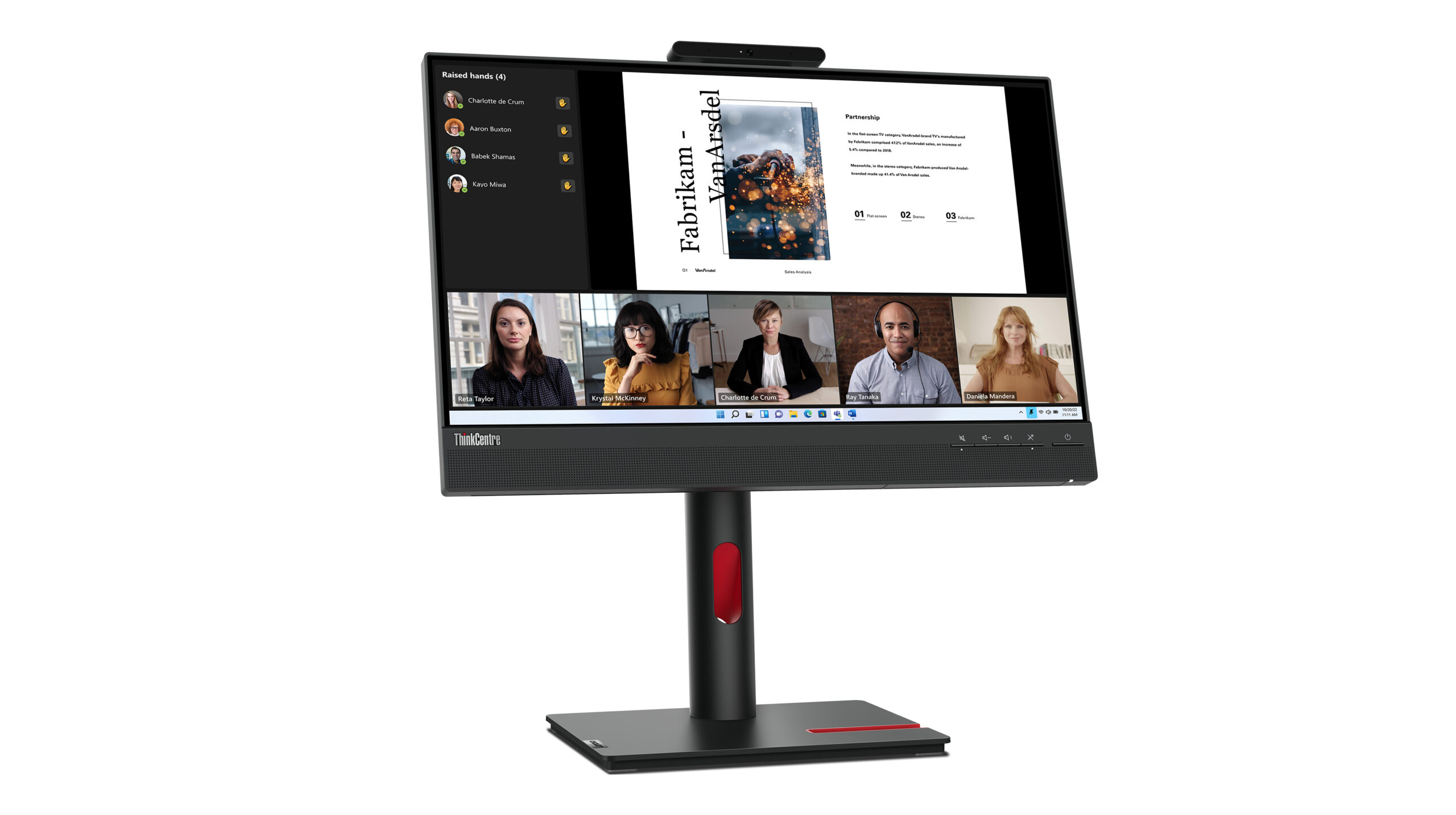 Lenovo ThinkCentre Tiny-In-One 22 Gen 5 - Monitor Dotykowy Full HD - obrazek 4
