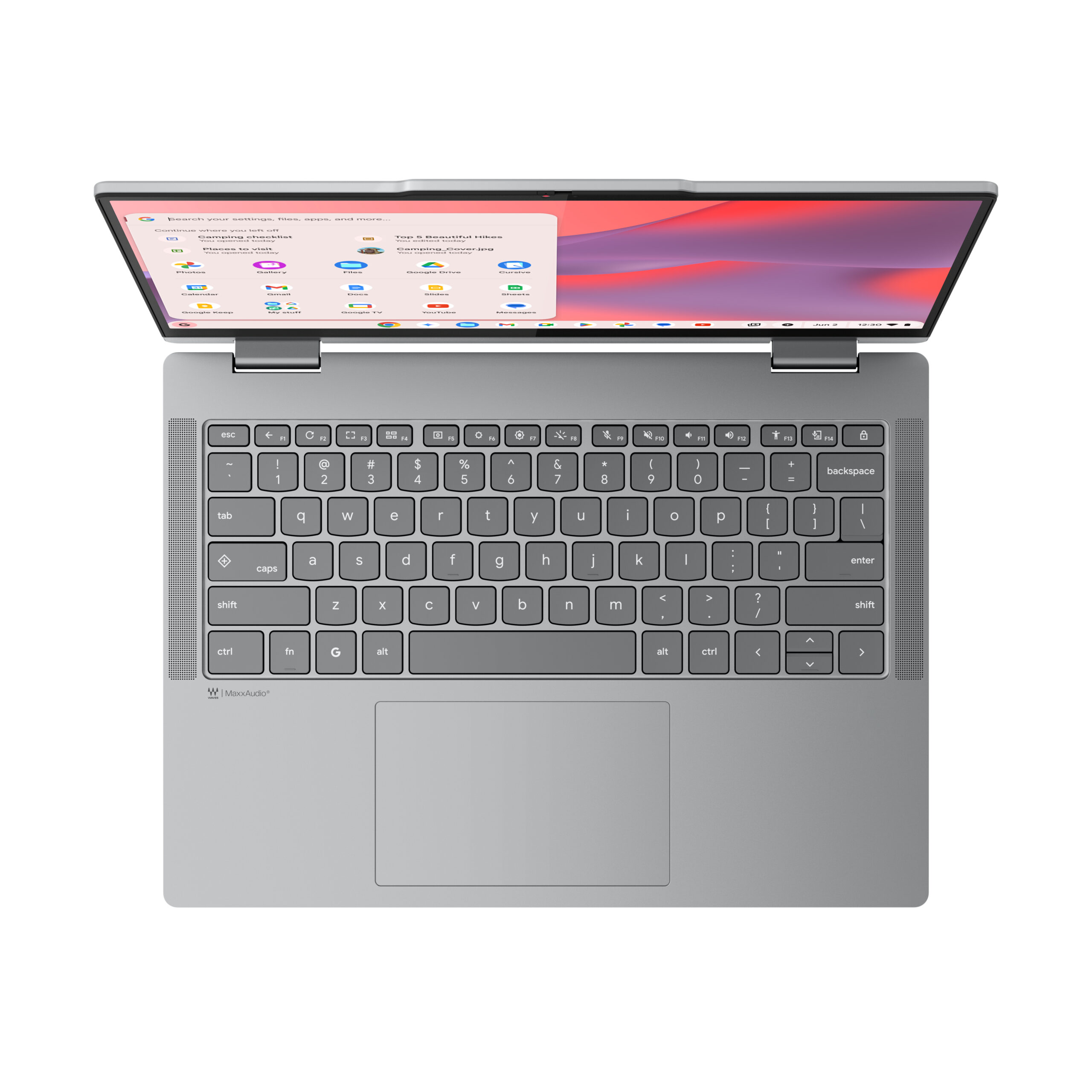 Lenovo Chrome 2in1 14IRU10 Intel Core 5 120U Chromebook 35,6 cm (14") Ekran dotykowy WUXGA 8 GB LPDDR5-SDRAM 128 GB UFS Wi-Fi 6E (802.11ax) ChromeOS Francuski Szary - obrazek 2