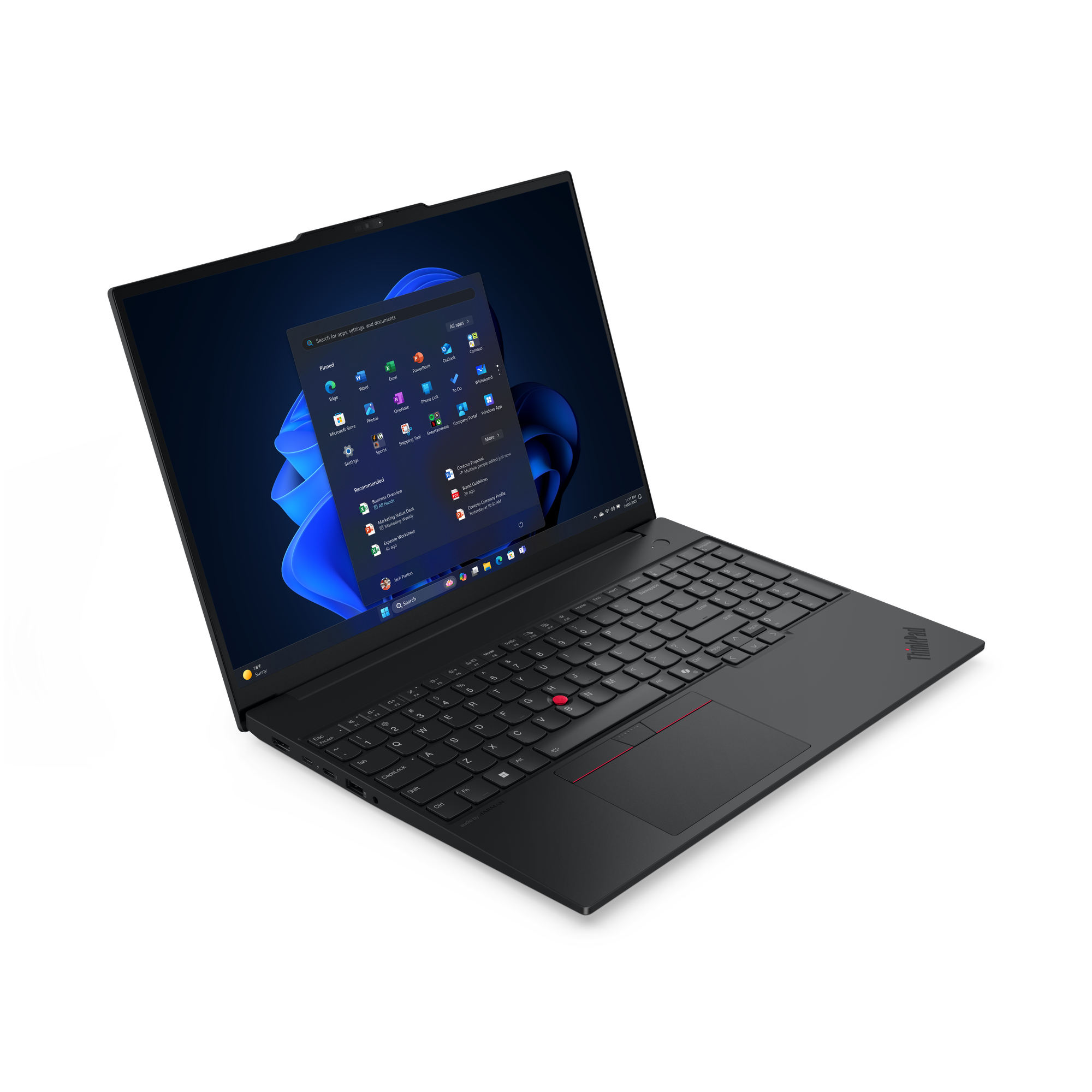 Lenovo ThinkPad E16 Gen 3 (Intel) Copilot+ PC Intel Core Ultra 5 226V Laptop 40,6 cm (16") WQXGA 16 GB LPDDR5x-SDRAM 512 GB SSD Wi-Fi 6E (802.11ax) Czarny - obrazek 3