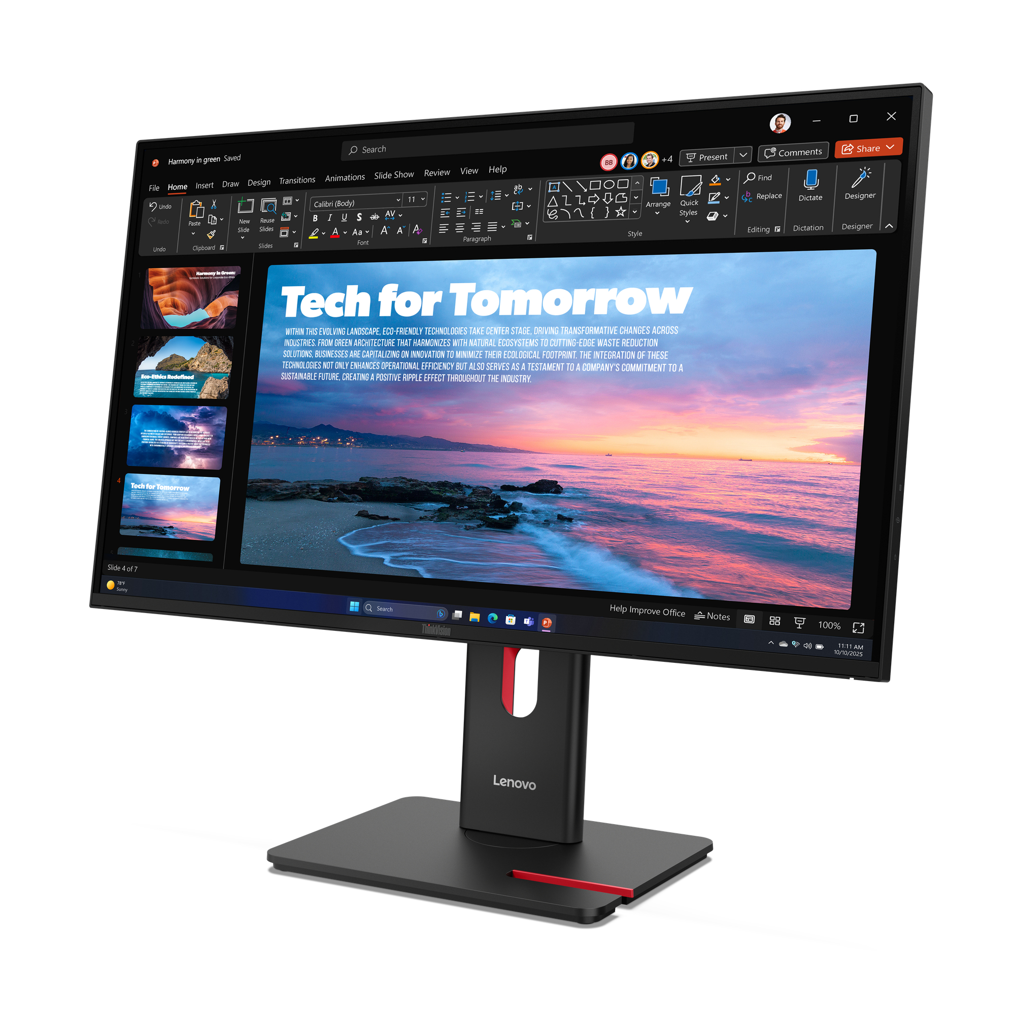 Lenovo Monitor ThinkVision T27QD-40 27" IPS QHD 120Hz - obrazek 4