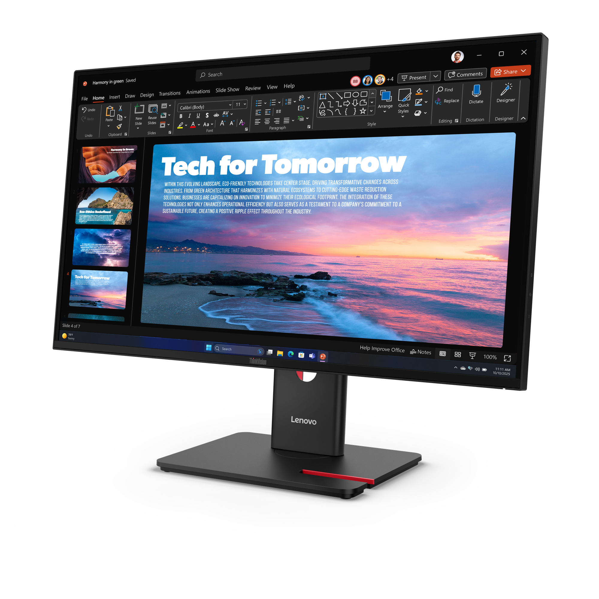 Lenovo Monitor ThinkVision T27QD-40 27" IPS QHD 120Hz - obrazek 2