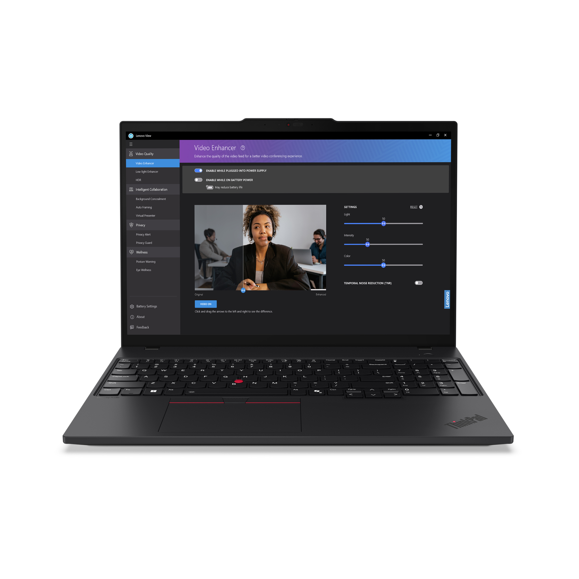 Lenovo ThinkPad T16 Gen 3 Intel Core Ultra 5 125U Laptop 40,6 cm (16") Ekran dotykowy WUXGA 16 GB DDR5-SDRAM 512 GB SSD Wi-Fi 6E (802.11ax) Windows 11 Pro Angielski Czarny - obrazek 4