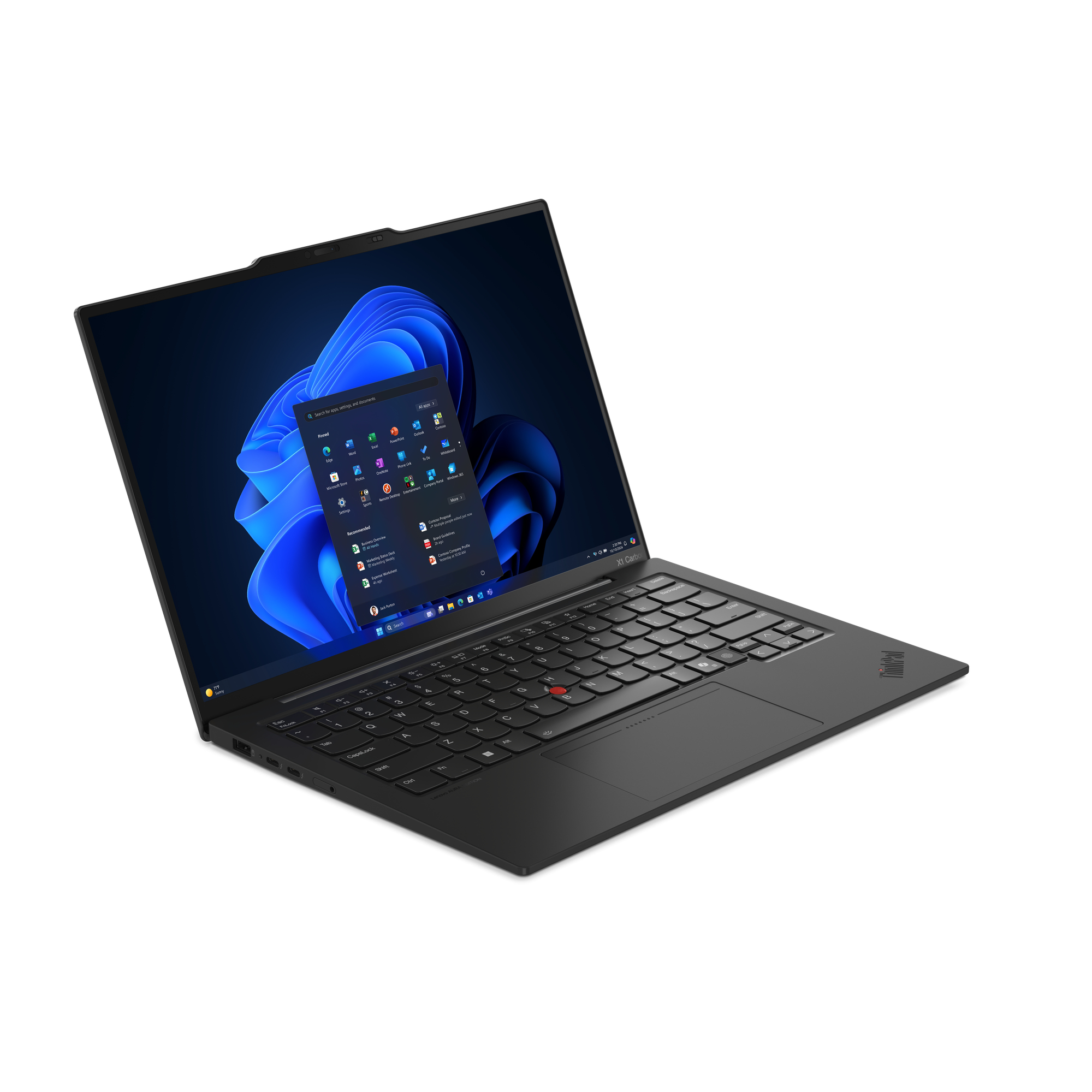 Lenovo ThinkPad X1 Carbon Gen 13 Aura Edition Intel Core Ultra 7 265U Laptop 35,6 cm (14") Ekran dotykowy 2.8K 64 GB LPDDR5x-SDRAM 1 TB SSD Wi-Fi 7 (802.11be) Windows 11 Pro Angielski Czarny - obrazek 3