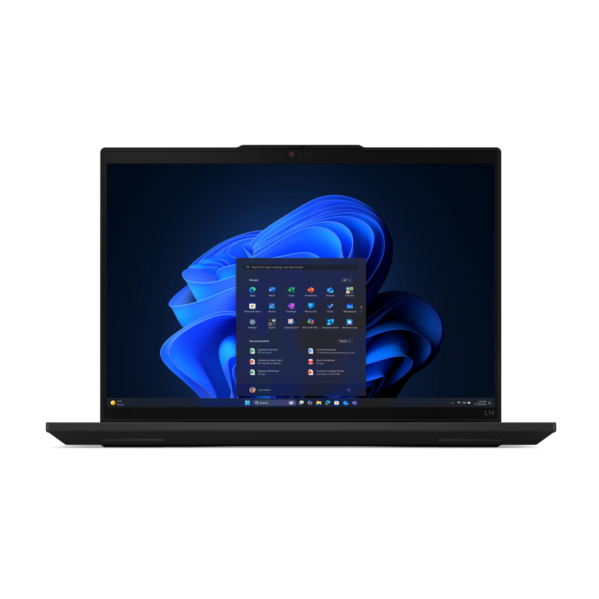 Lenovo ThinkPad L14 Gen 6 (AMD) AMD Ryzen™ 5 PRO PRO 215 Laptop 35,6 cm (14") WUXGA 32 GB DDR5-SDRAM 1 TB SSD Wi-Fi 7 (802.11be) Windows 11 Pro Niemiecki Czarny - obrazek 2