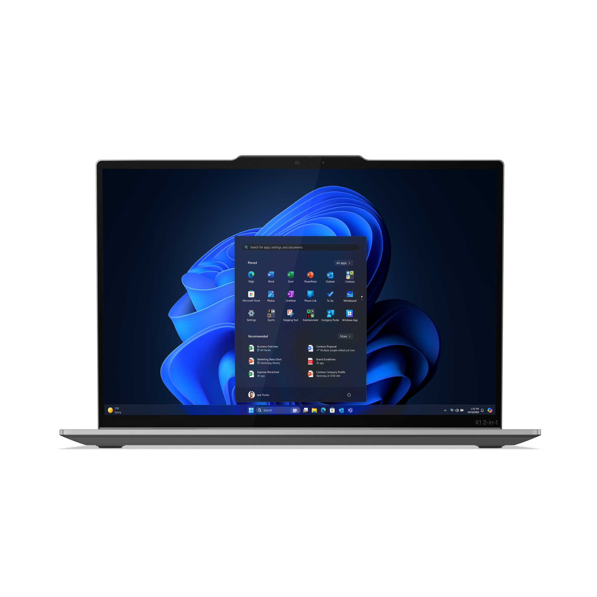 Lenovo ThinkPad X1 2-in-1 Gen 10 Aura Edition Intel Core Ultra 7 255U Hybryda (2w1) 35,6 cm (14") Ekran dotykowy WUXGA 16 GB LPDDR5x-SDRAM 512 GB SSD Wi-Fi 6E (802.11ax) Windows 11 Pro Włoski Szary - obrazek 3