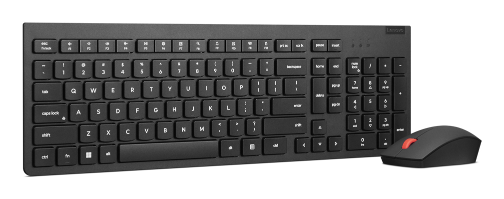 Lenovo 4X31N50708 klawiatura Dołączona myszka Uniwersalne RF Wireless QWERTY US English Czarny